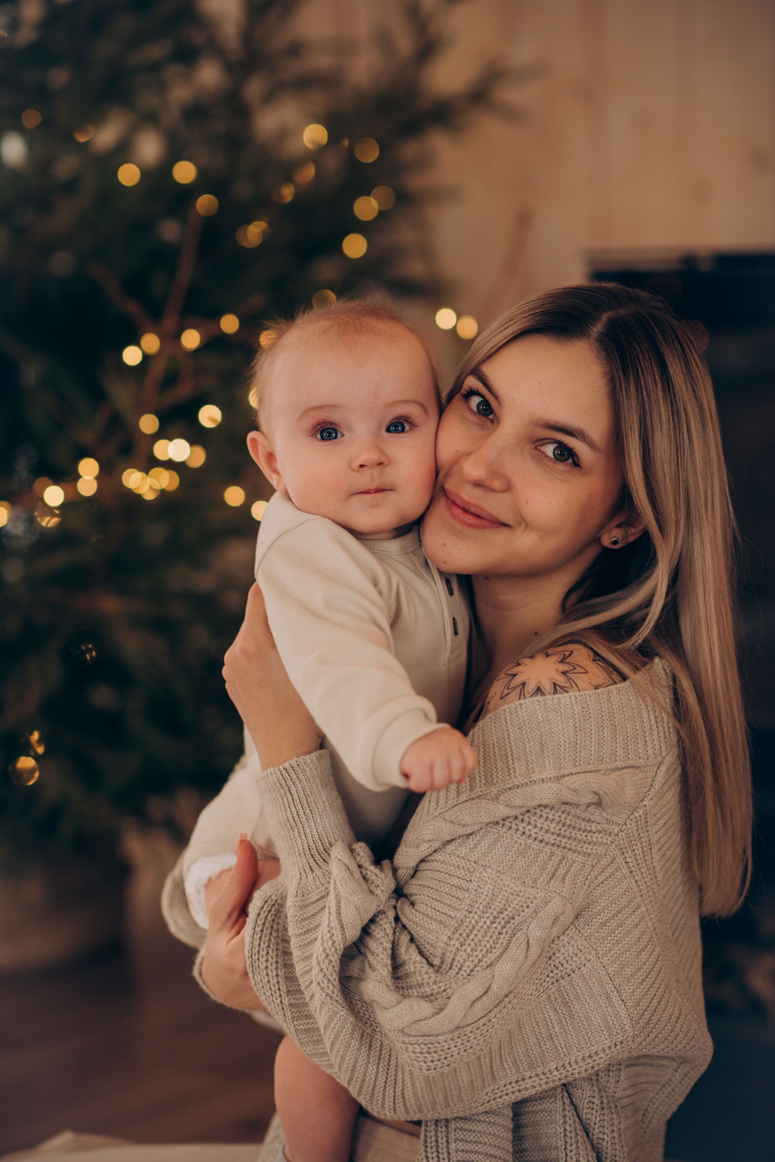 Семейная новогодняя фотосессия в студии. Семейный фотограф в Домодедово и Москве Елена Пичугина