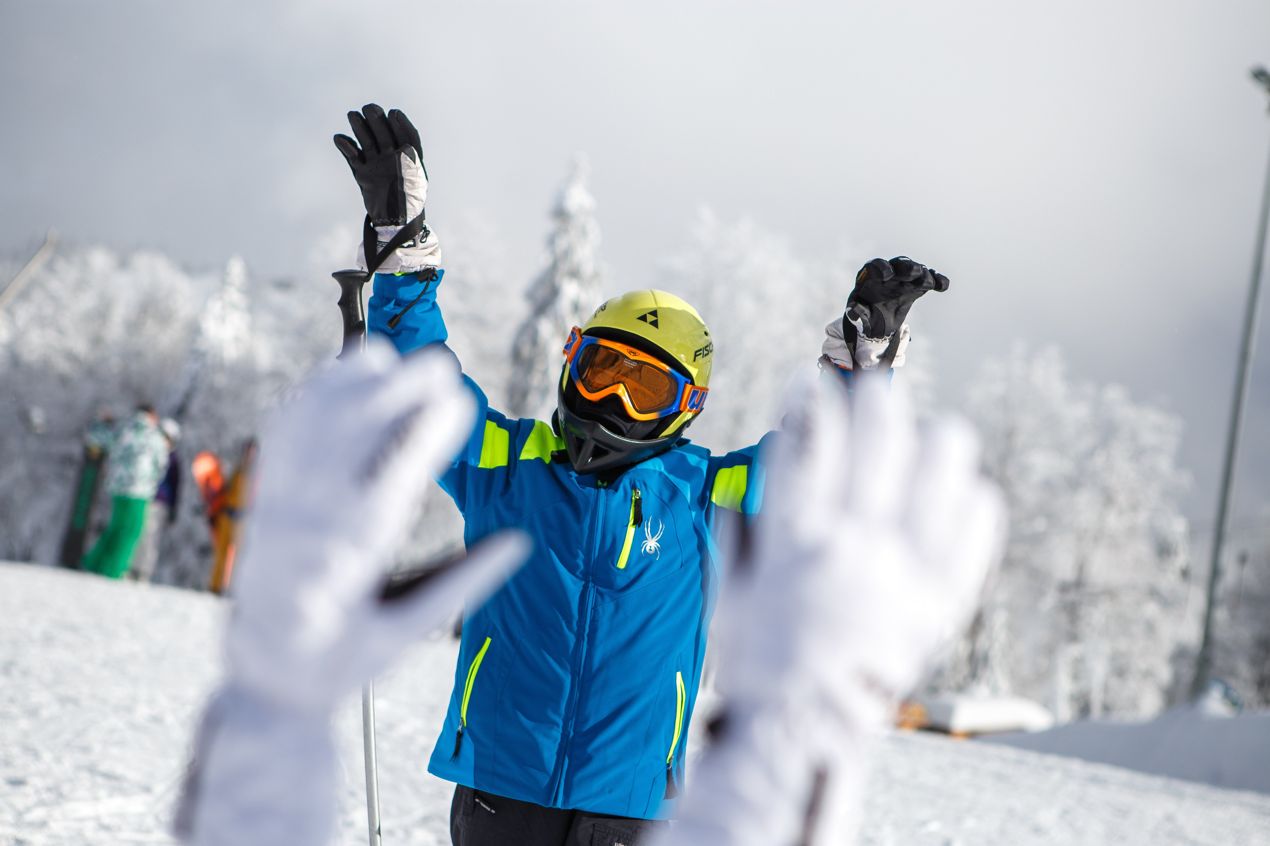 Горные лыжи. Семейный фотограф в Краснодаре
