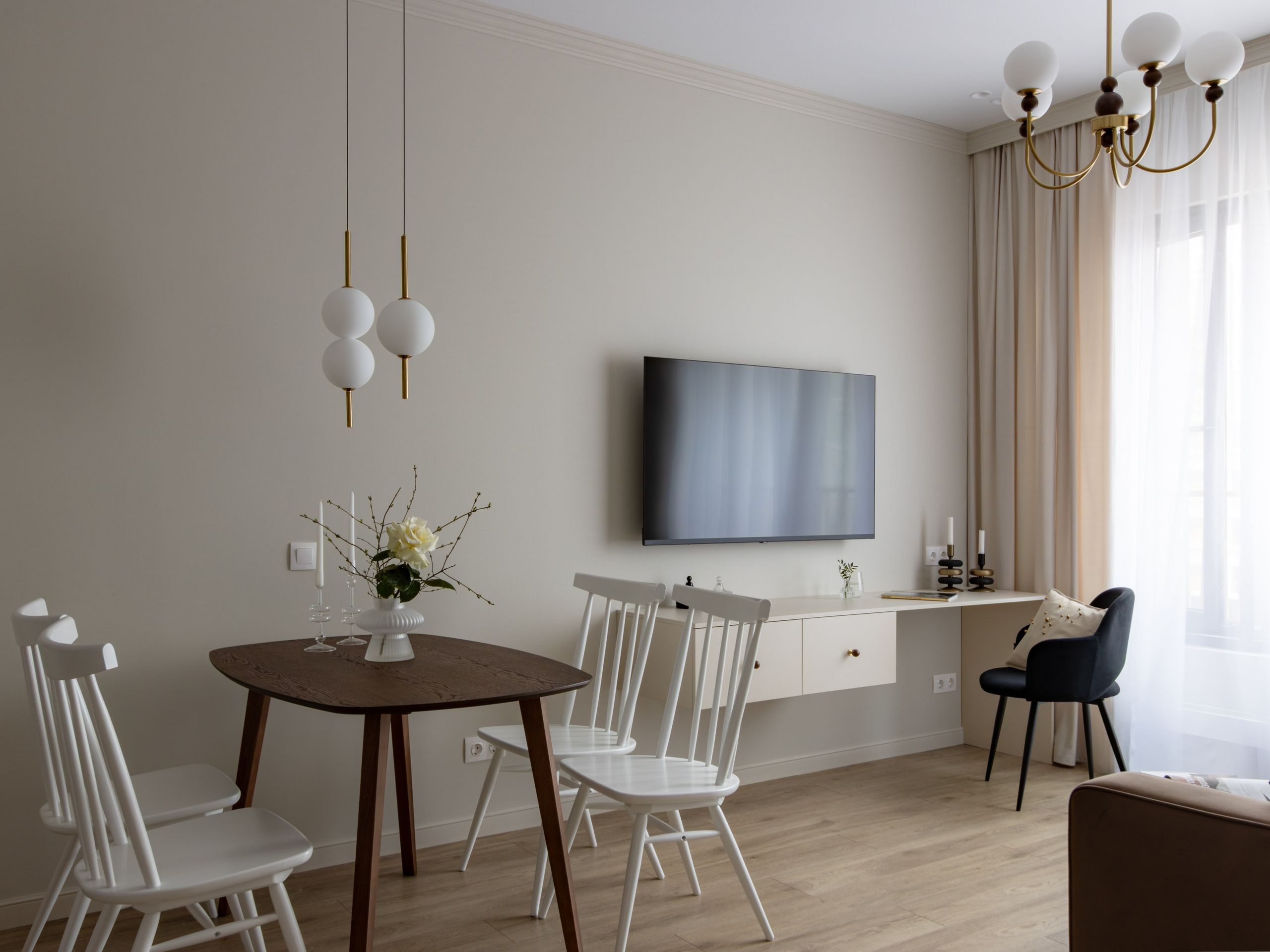 Проект квартиры под аренду дизайнера Екатерины Шейн, 2026. Интерьерный фотограф в Санкт-Петербурге