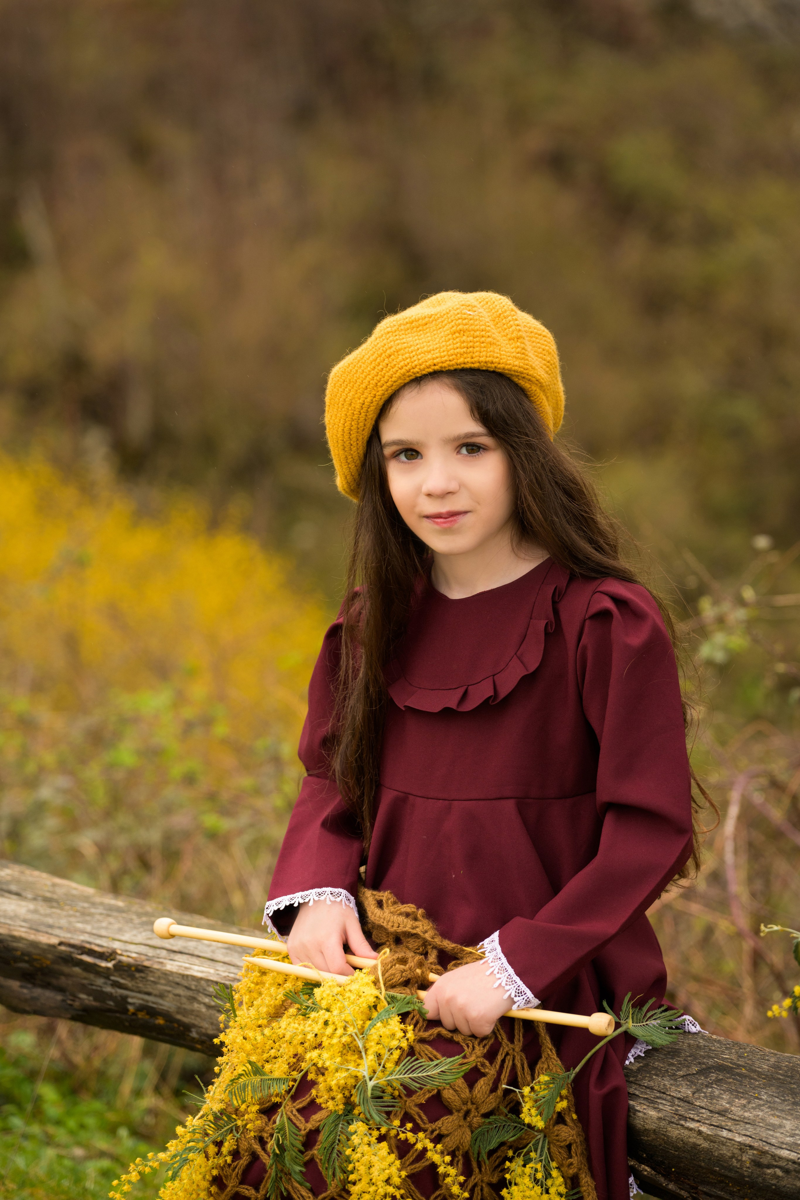 Фотосессия с мимозой