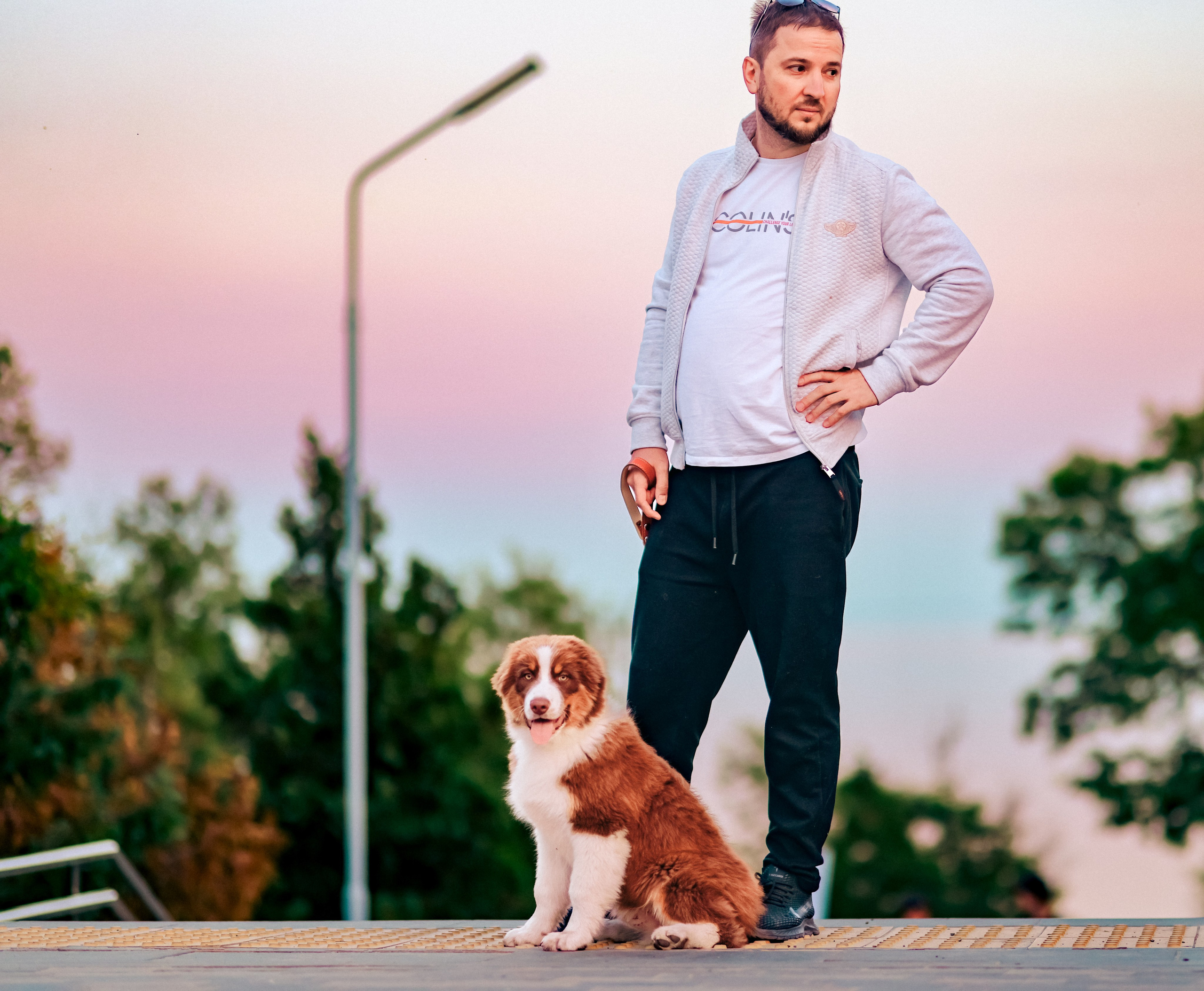 Прогулка с собакой. Фотограф репортажей и стритфотосессий в Москве Людмила Смирнова