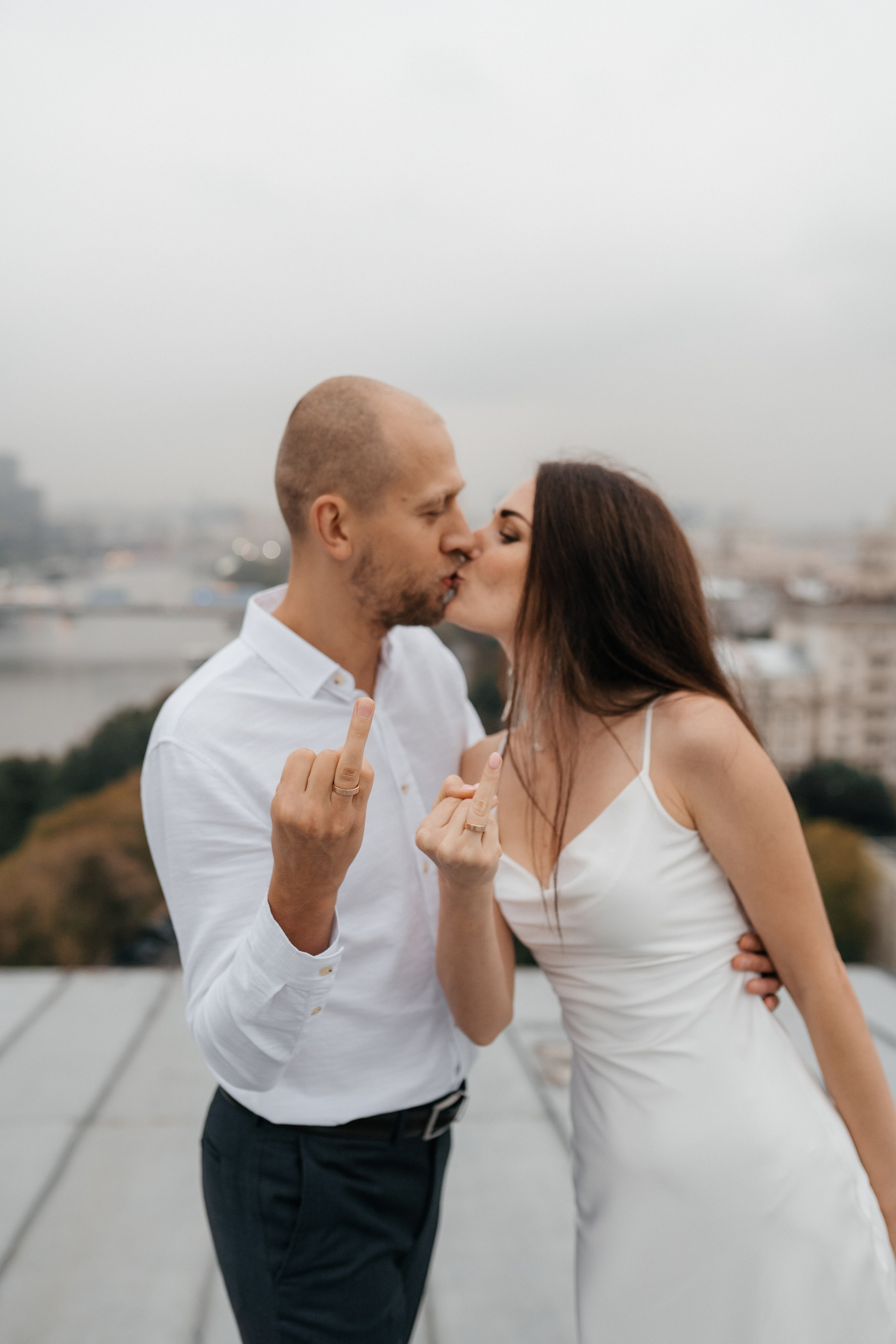 Свадебная прогулка «На крыше». Семейный и свадебный фотограф в Москве Виктория Махова