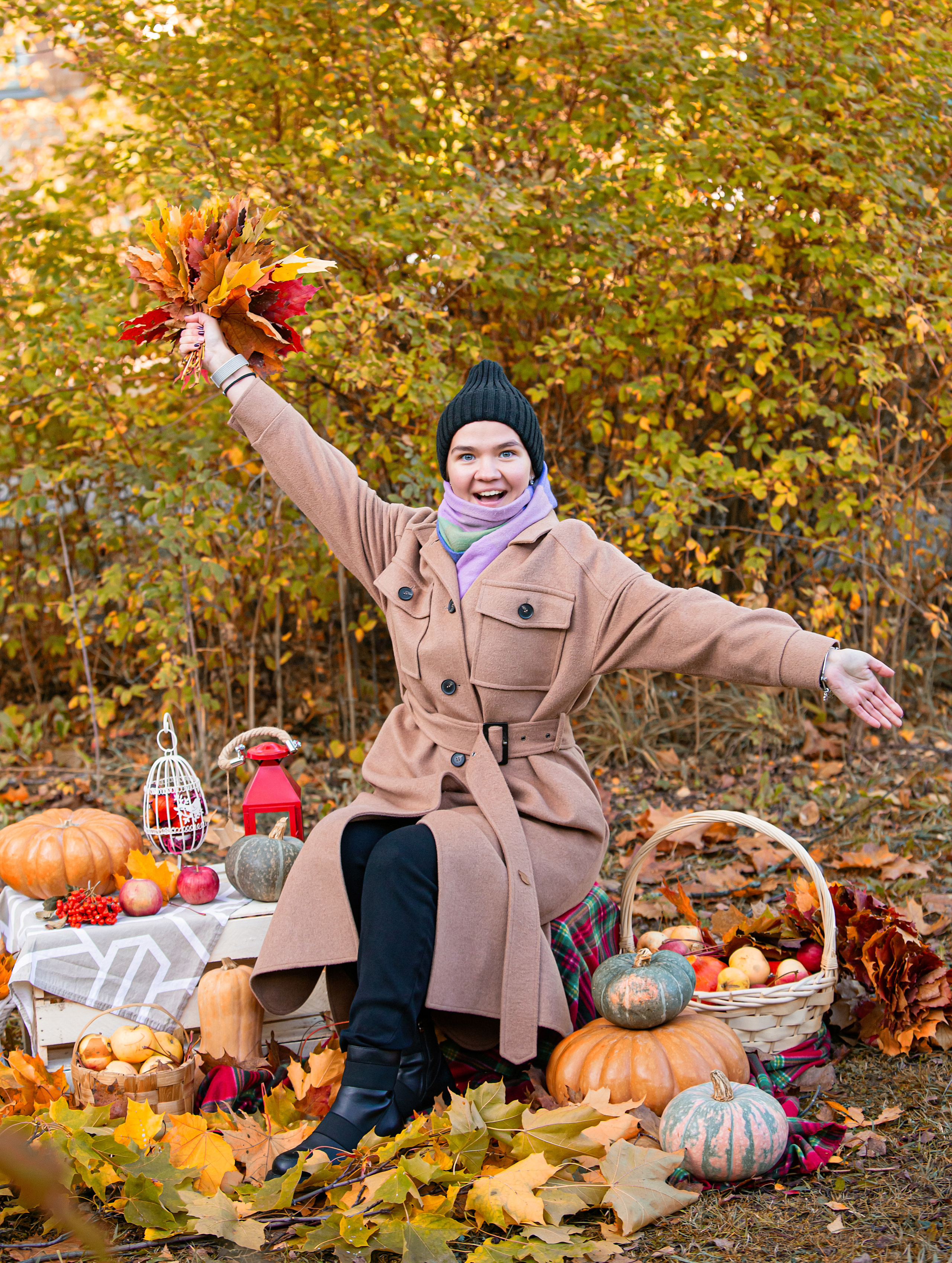 Осенняя фотосессия для группы «Радуга» в Пушкине. Анонс съёмки. Свадебный, семейный, детский фотограф в Санкт-Петербурге