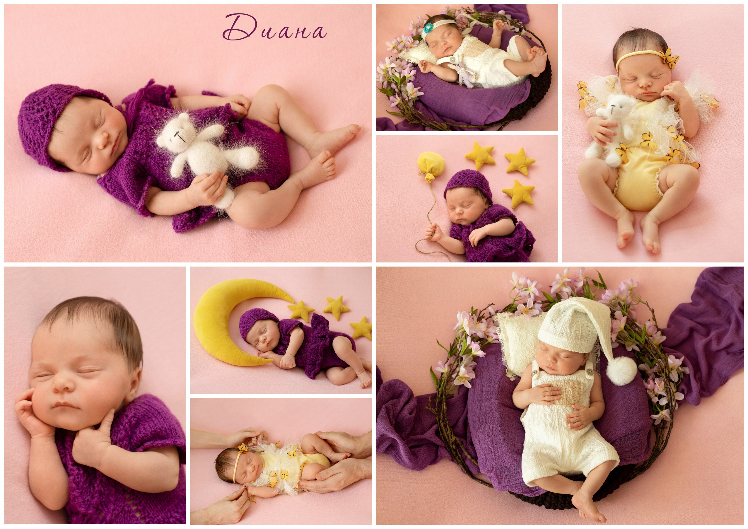 Первая фотосессия Дианы. Фотограф новорожденных Химки, Красногорск, Мытищи и Москва Елена Третьяк