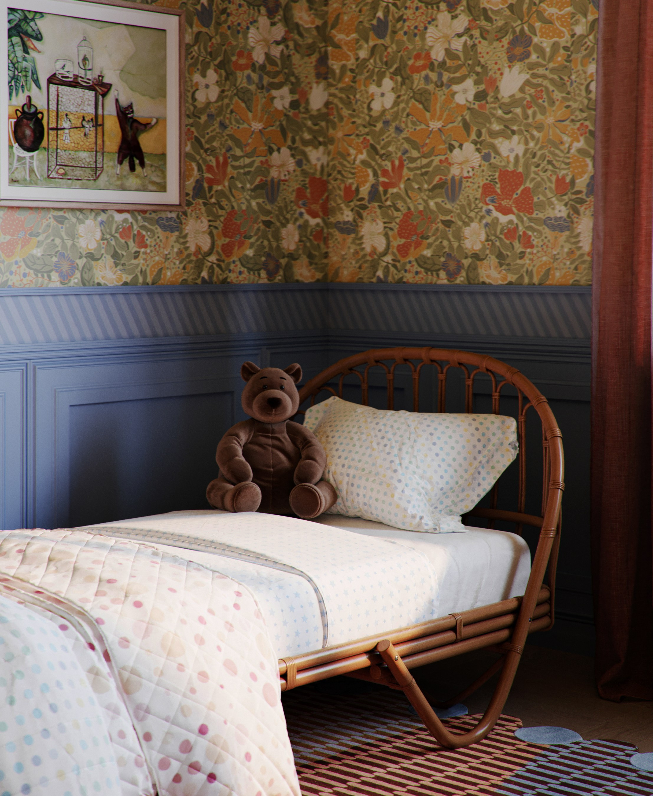 Детская спальня в частном доме 45 m². SHAIMERDINOVA INTERIORS