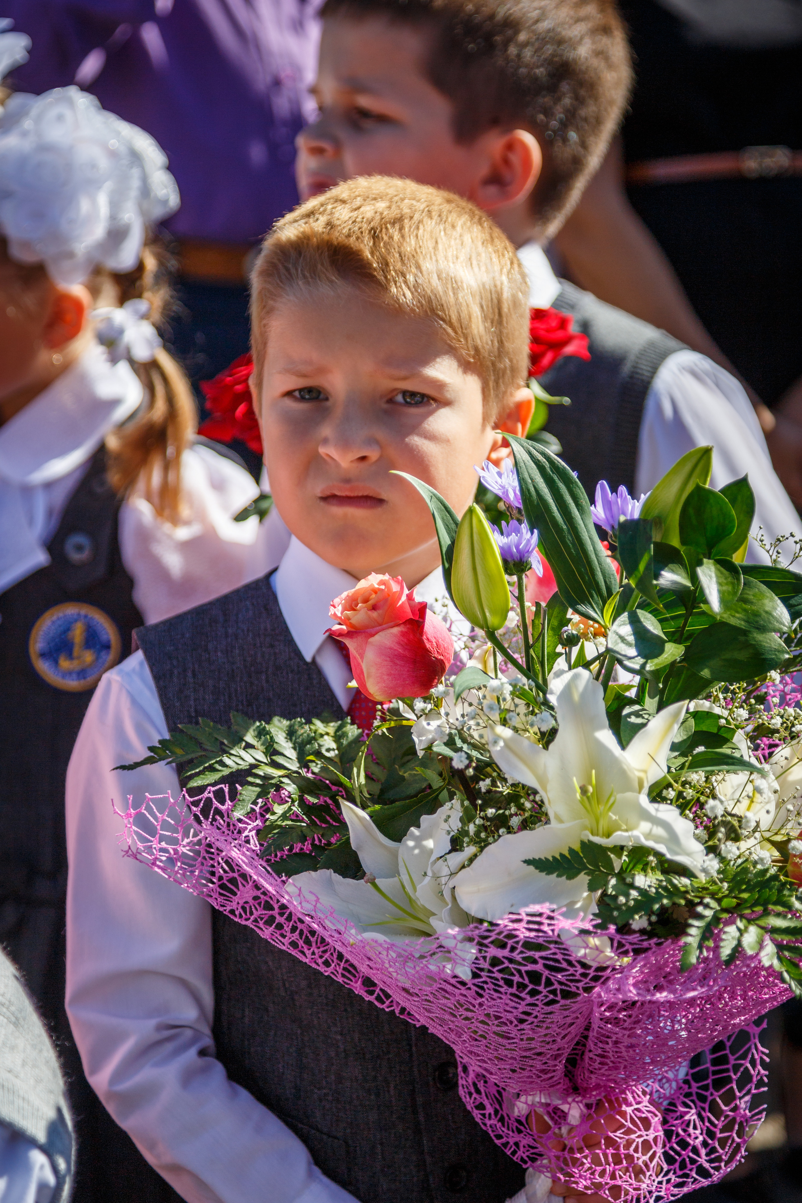 Первый раз в первый класс. Фотограф Сергей Старых. Мценск
