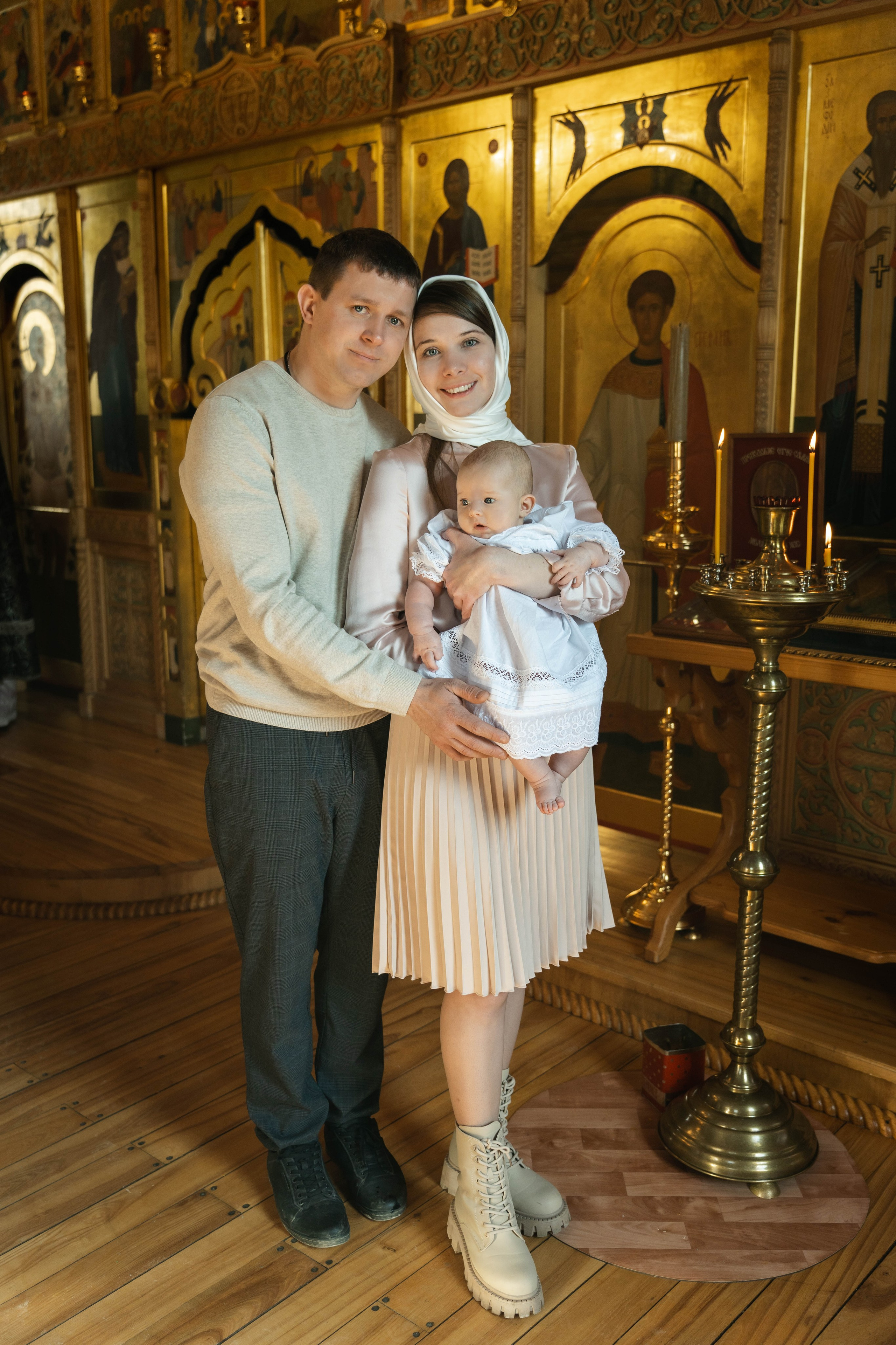 Крещение Екатерины в храме Мефодия и Кирилла. Фотограф на Крещение Тула и Венчание в Туле, детский и семейный фотограф