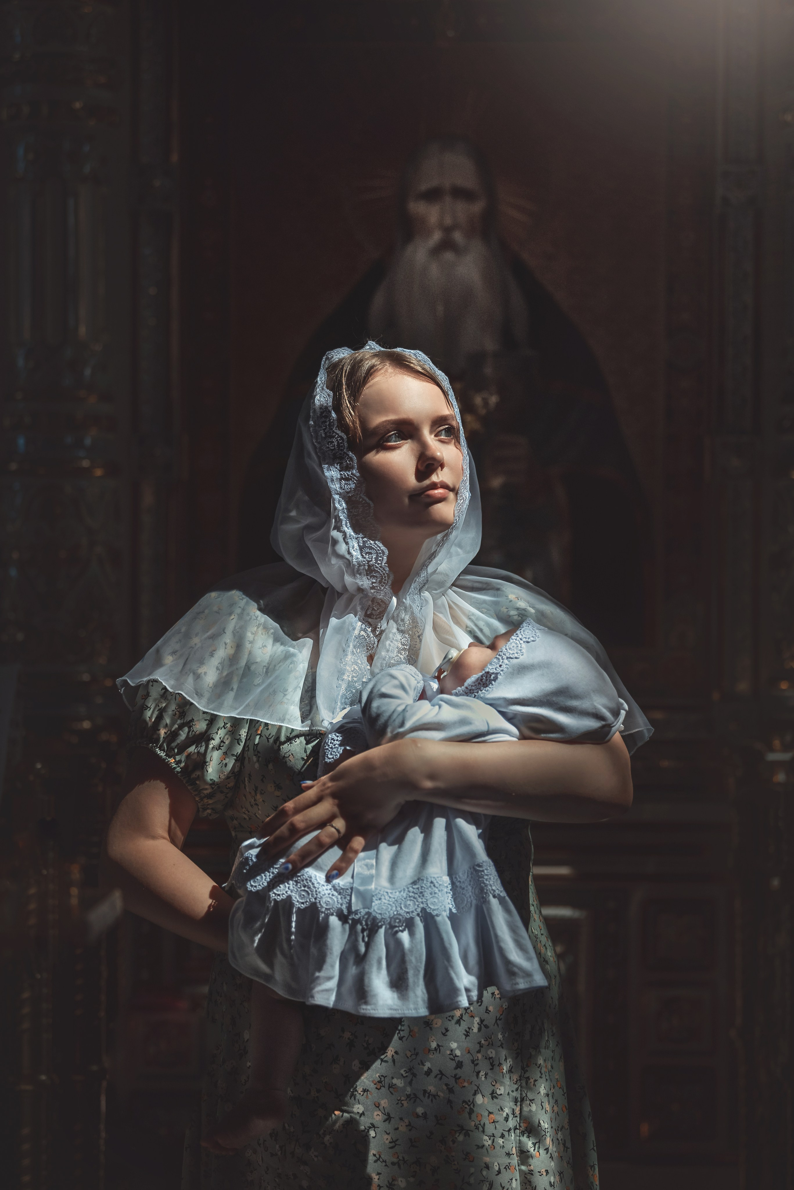 Таинство Крещения (постановочная съемка). Moscow_CPC