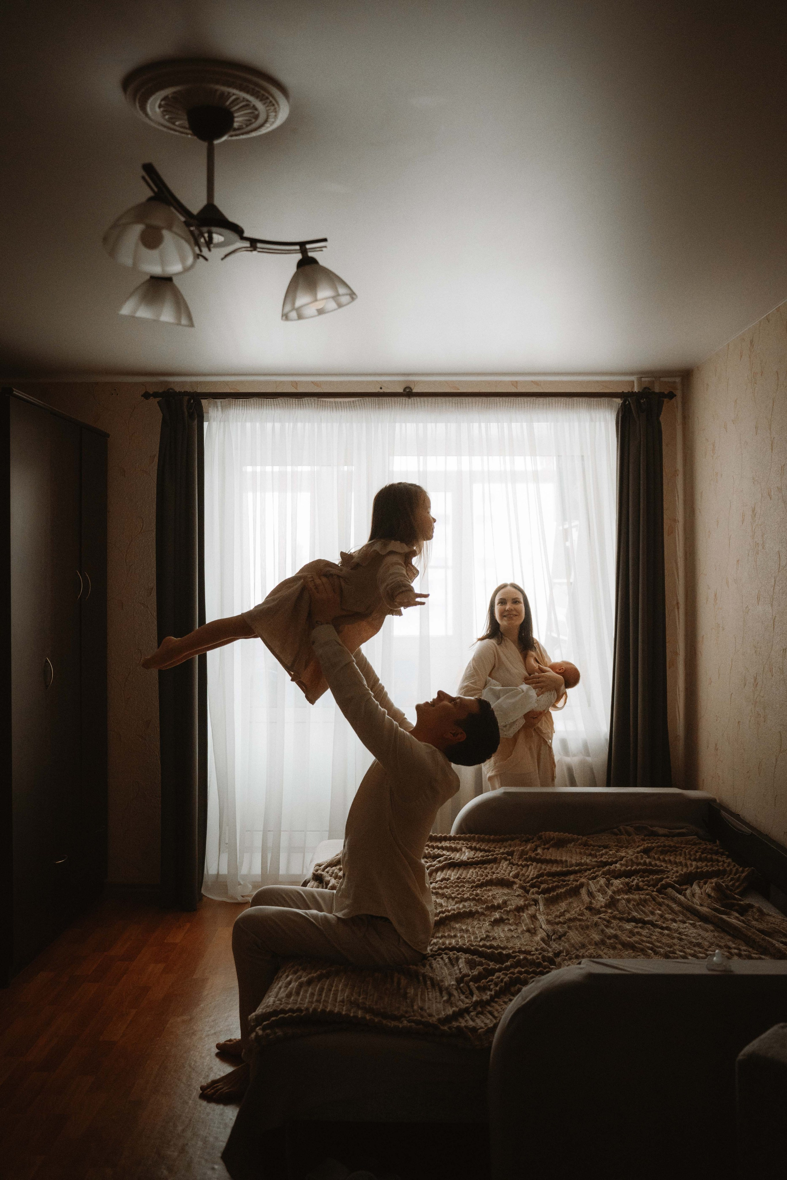 Ваня, Лера, Алиса и Кирюша. Семейный фотограф • Домашние съемки в Нижнем Новгороде
