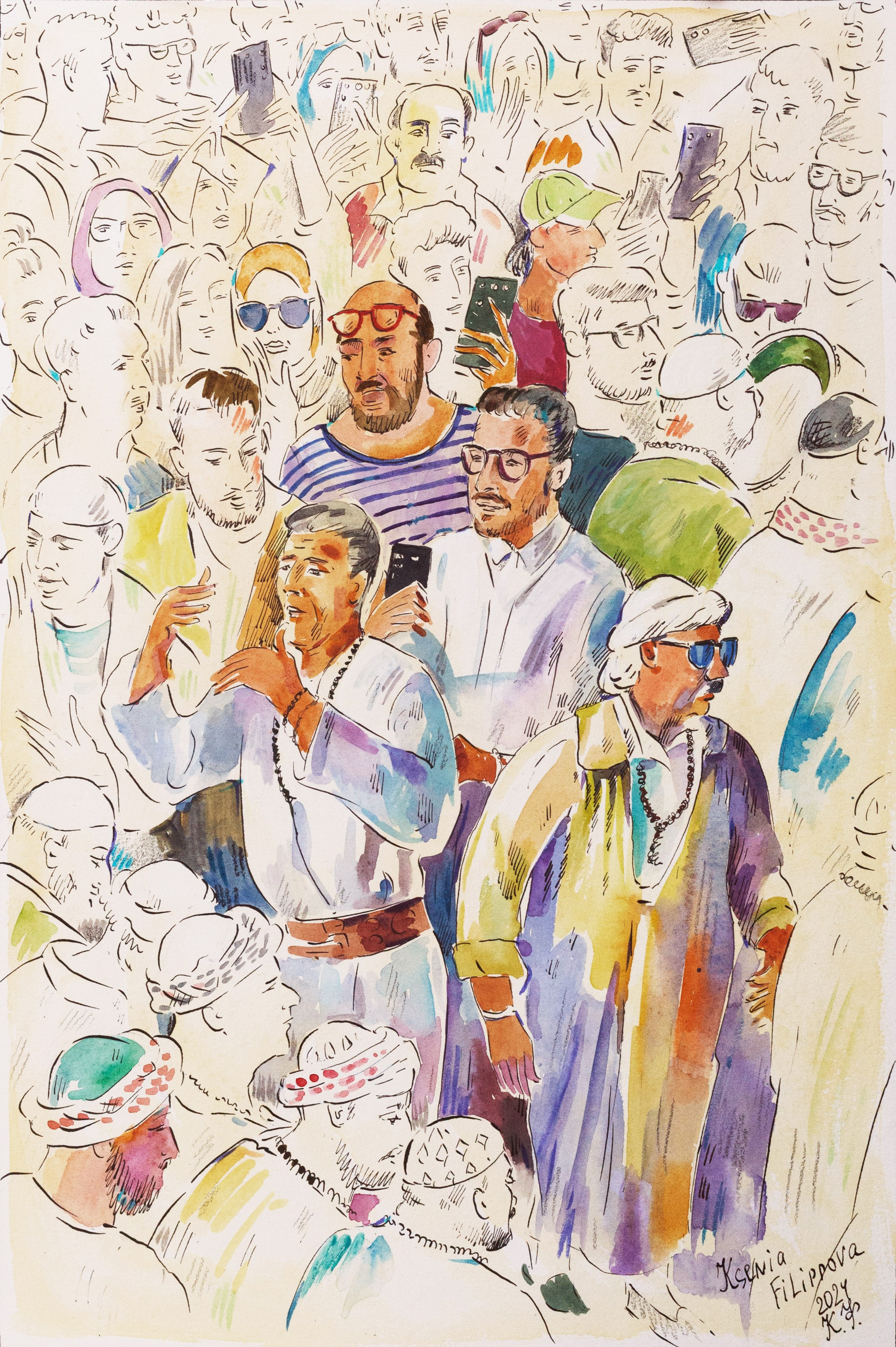 Sidi bou Said (exhibition at Galerie Saladin). Artist Ksenia Filippova