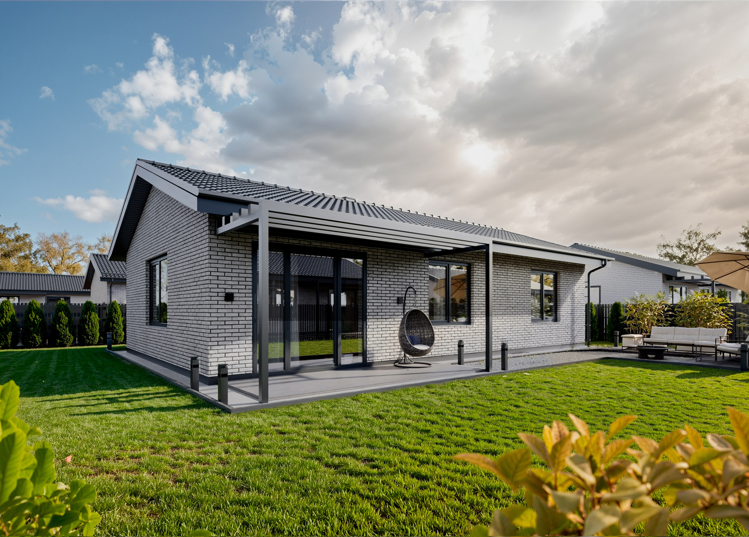 3D Визуализация загородного дома. Визуальный контент для недвижимости в Калининграде