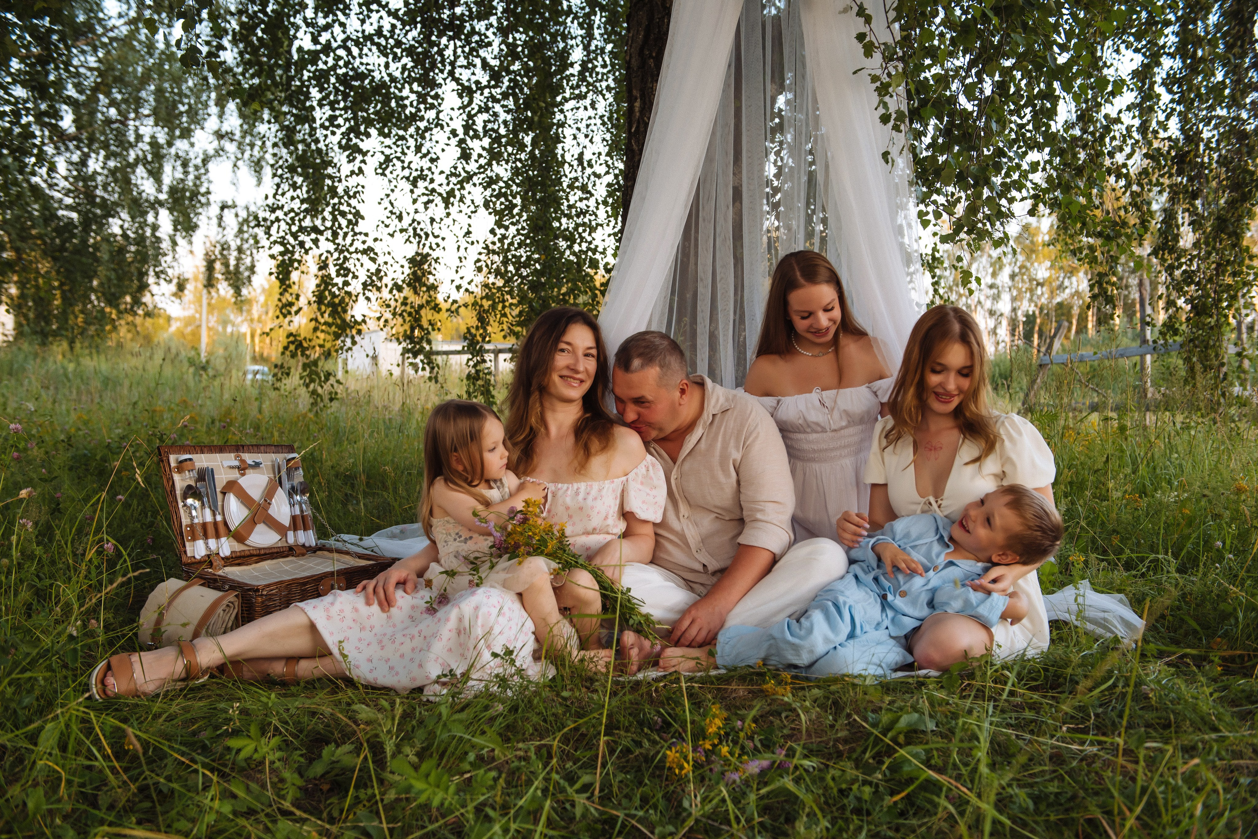 Летний вечер большой семьей. Свадебный, портретный, фотограф беременности в Нижнем Новгороде Алина Зиновьева