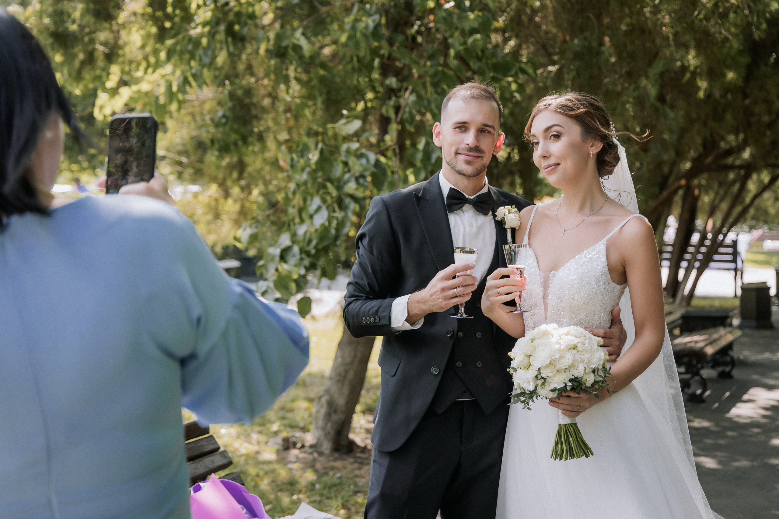 Свадебная прогулка Екатерины и Евгения. Свадебная фотография. Арина Рубах