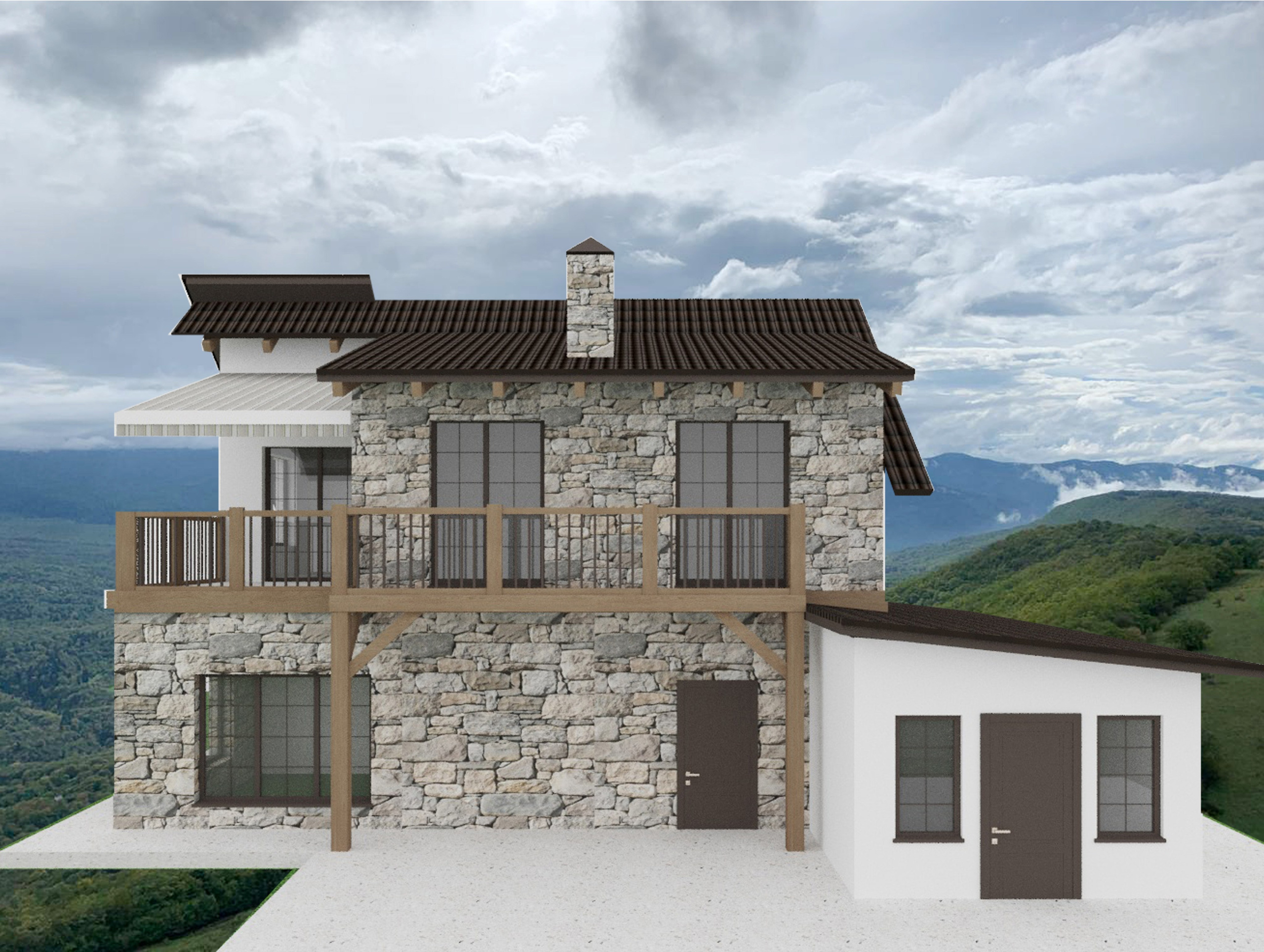 дом в стиле "шале"