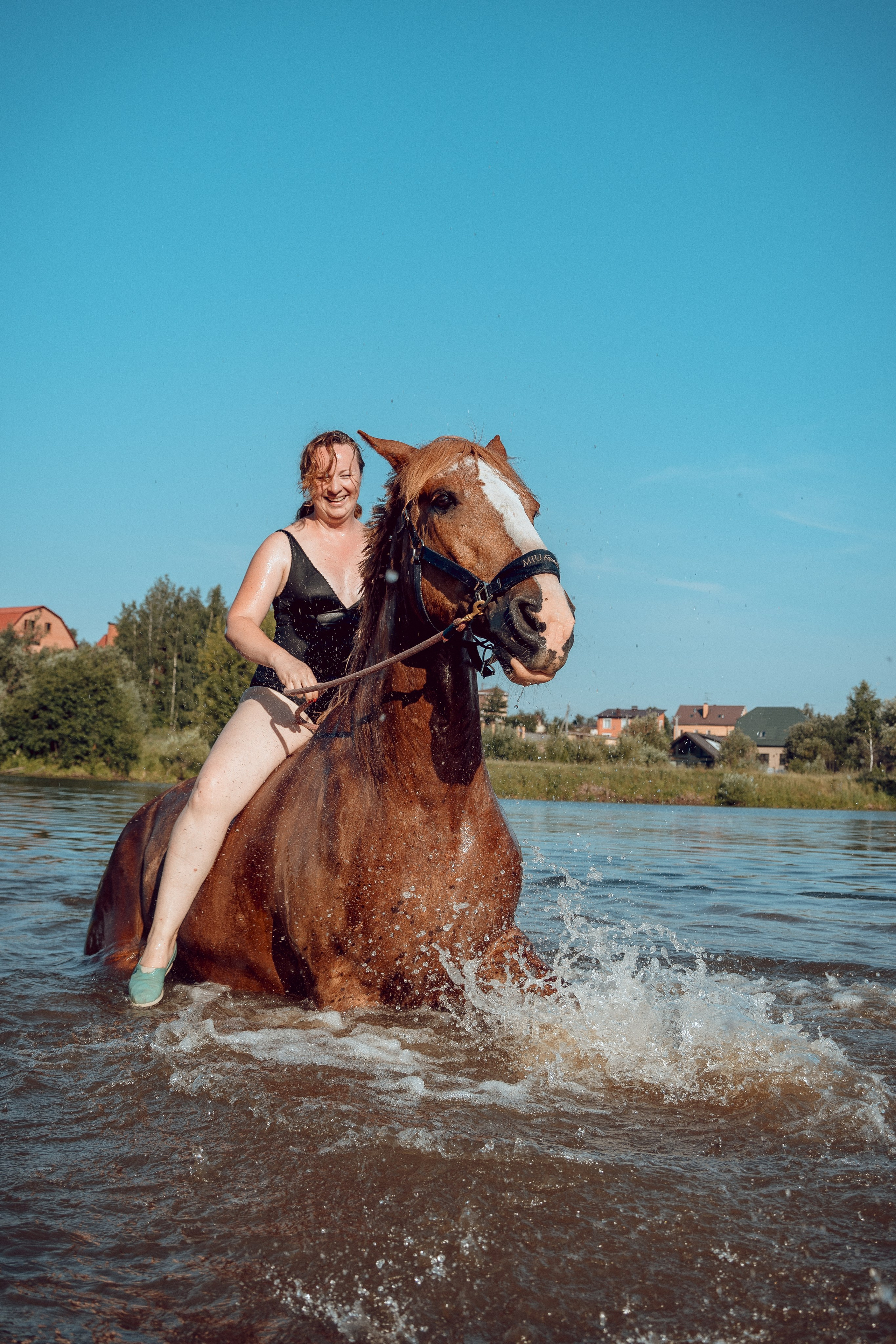 Купание лошадей 05.07.2024. Портретный и семейный фотограф в Москве/Видное