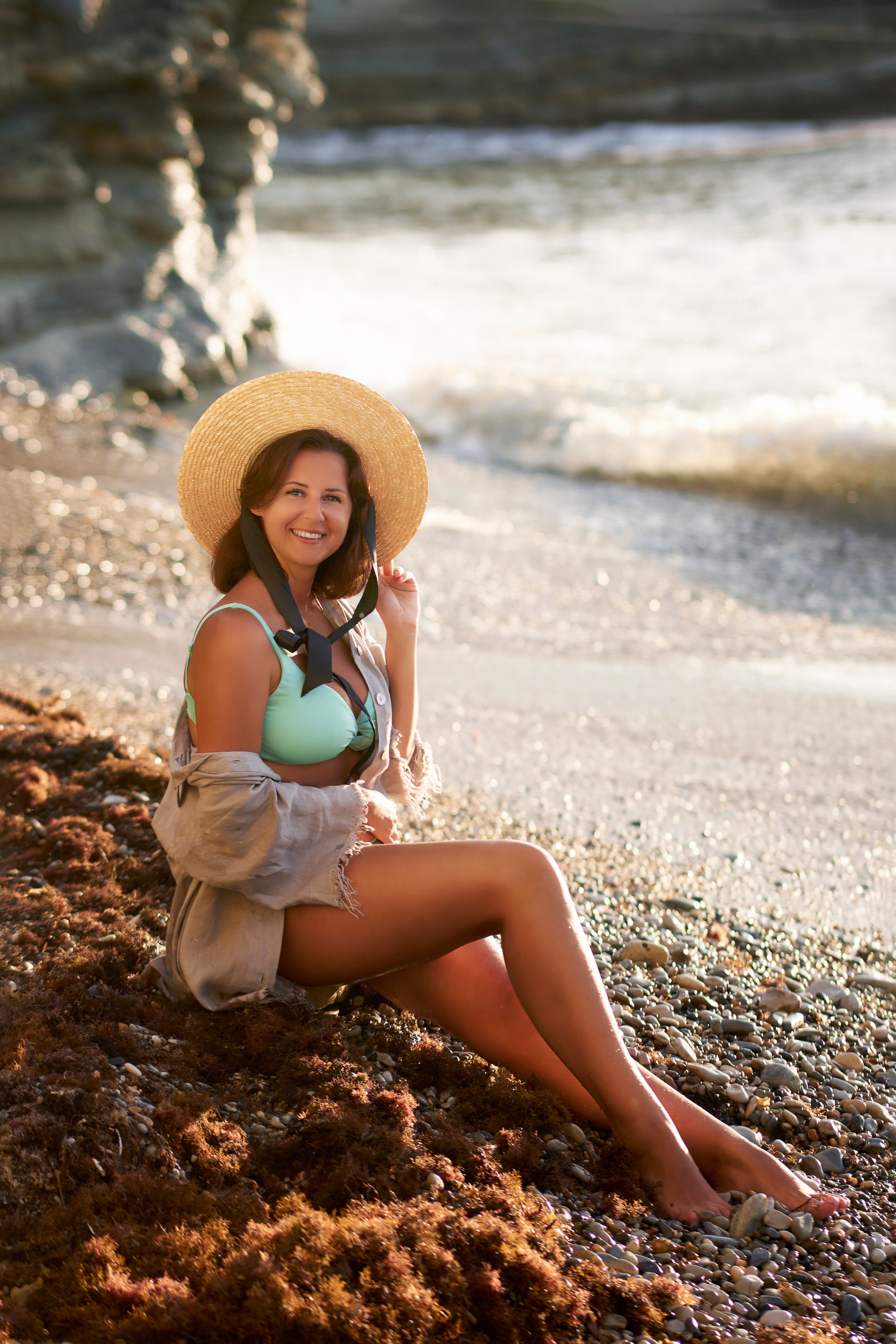 Фотосессия на пляже для прекрасной Виктории, пляж Метрополь