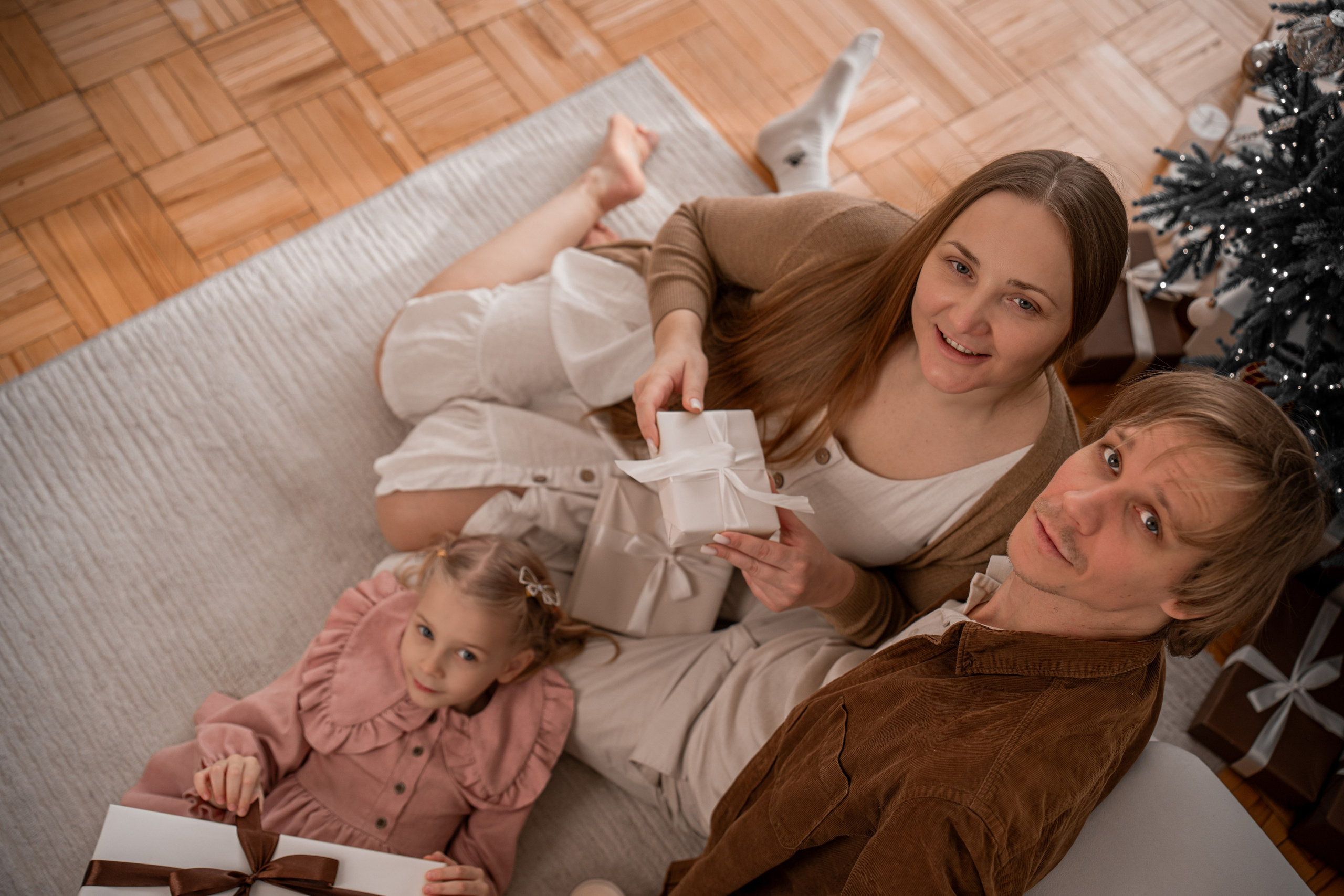 Новогодняя съемка Галя+Джон+Ладушка. Фотограф в Ростове-на-Дону Елизаваета Маковей