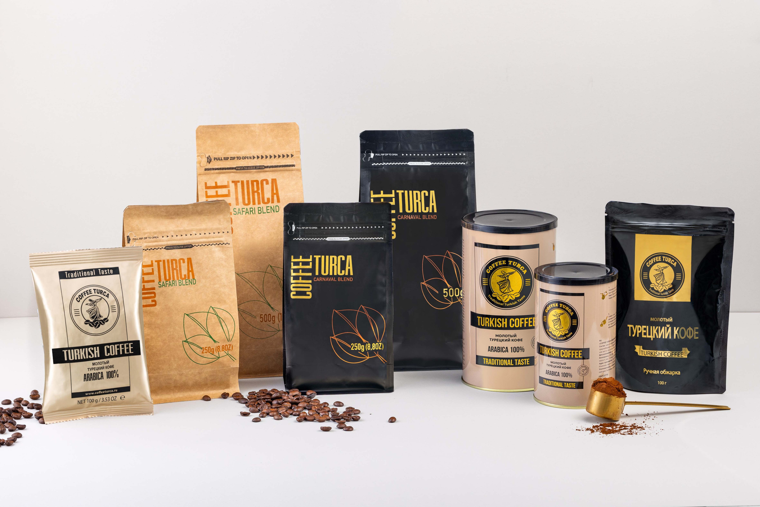Кофе «Turca», фото для каталога. Ольга Панкова предметный и фуд-фотограф в Краснодаре