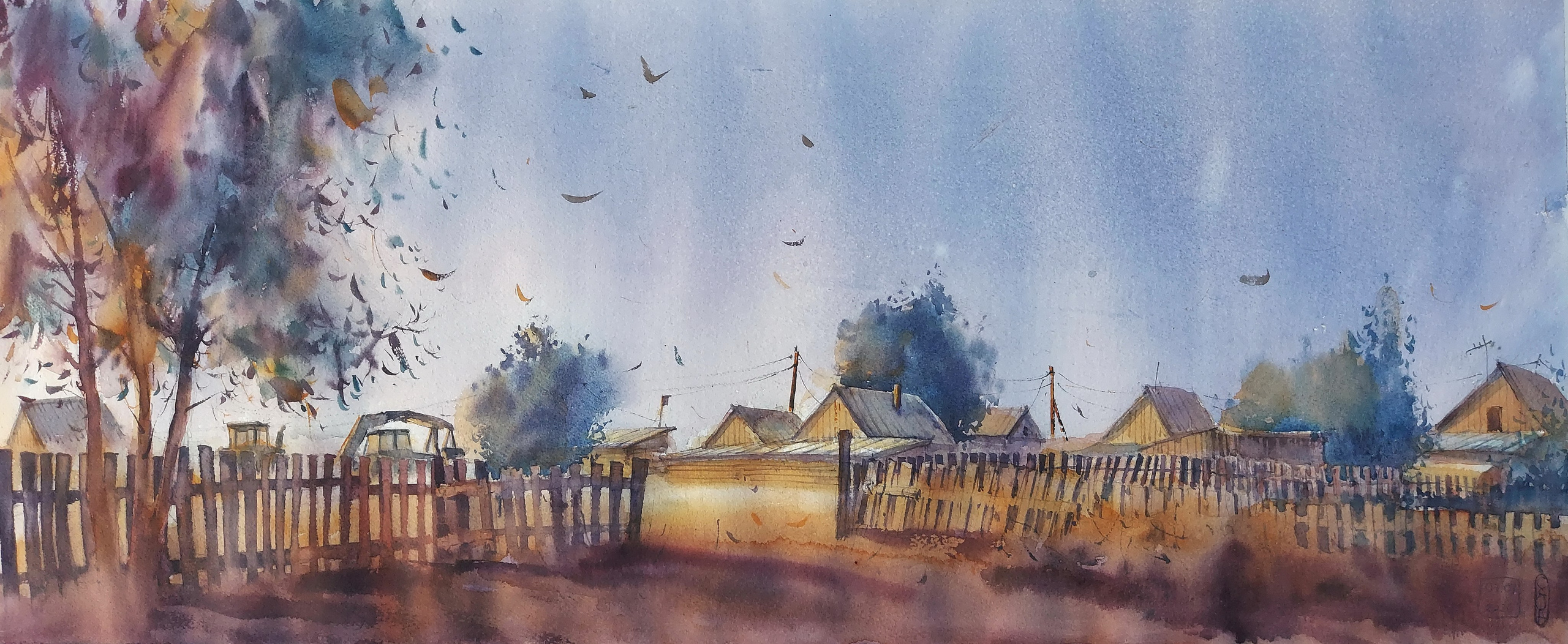 Suburbs. Alexander Manaenkov | Watercolor Artist from Siberia
