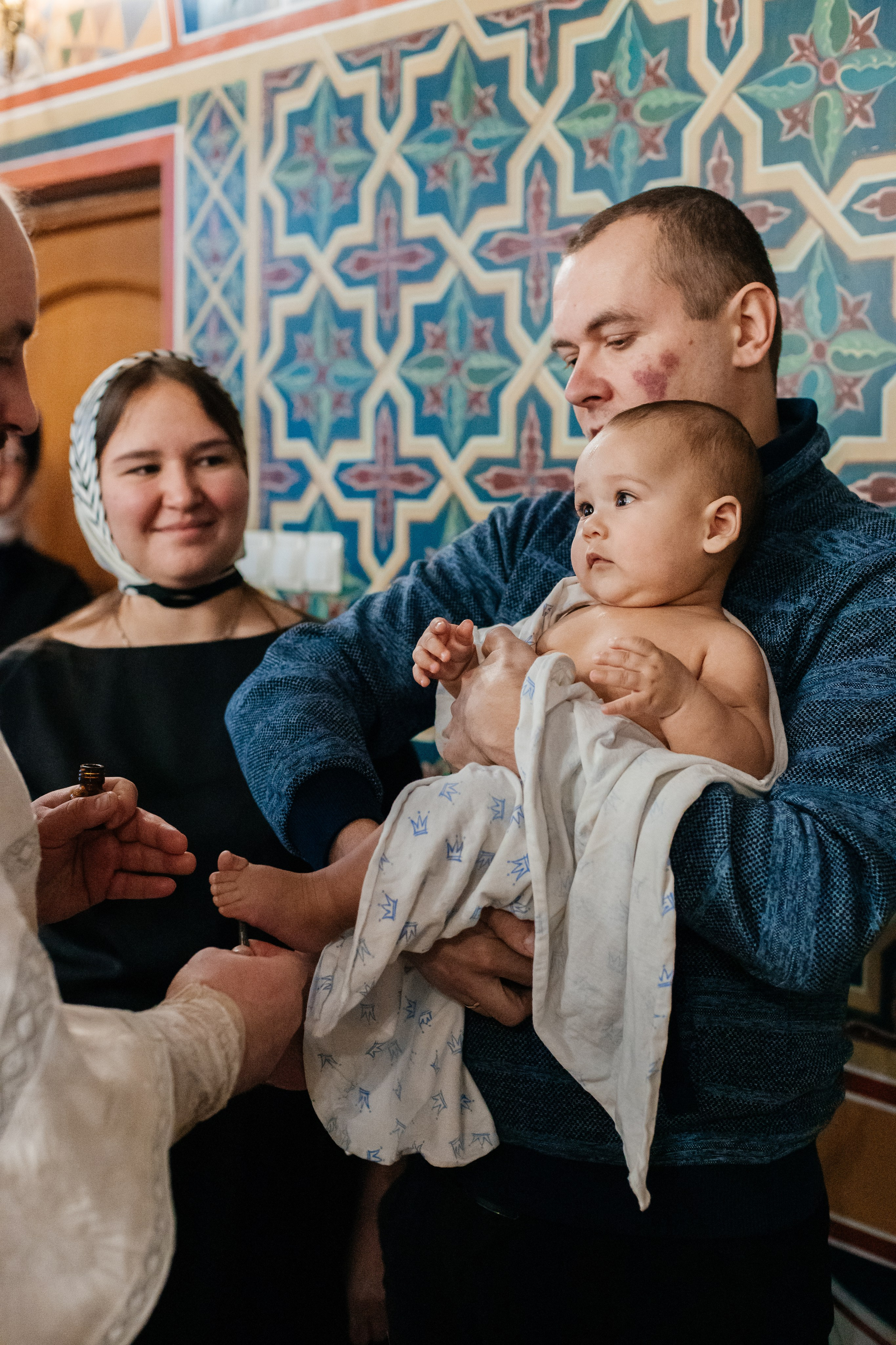 Крещение малыша. Семейный фотограф Анжелика Зоидзе Курск