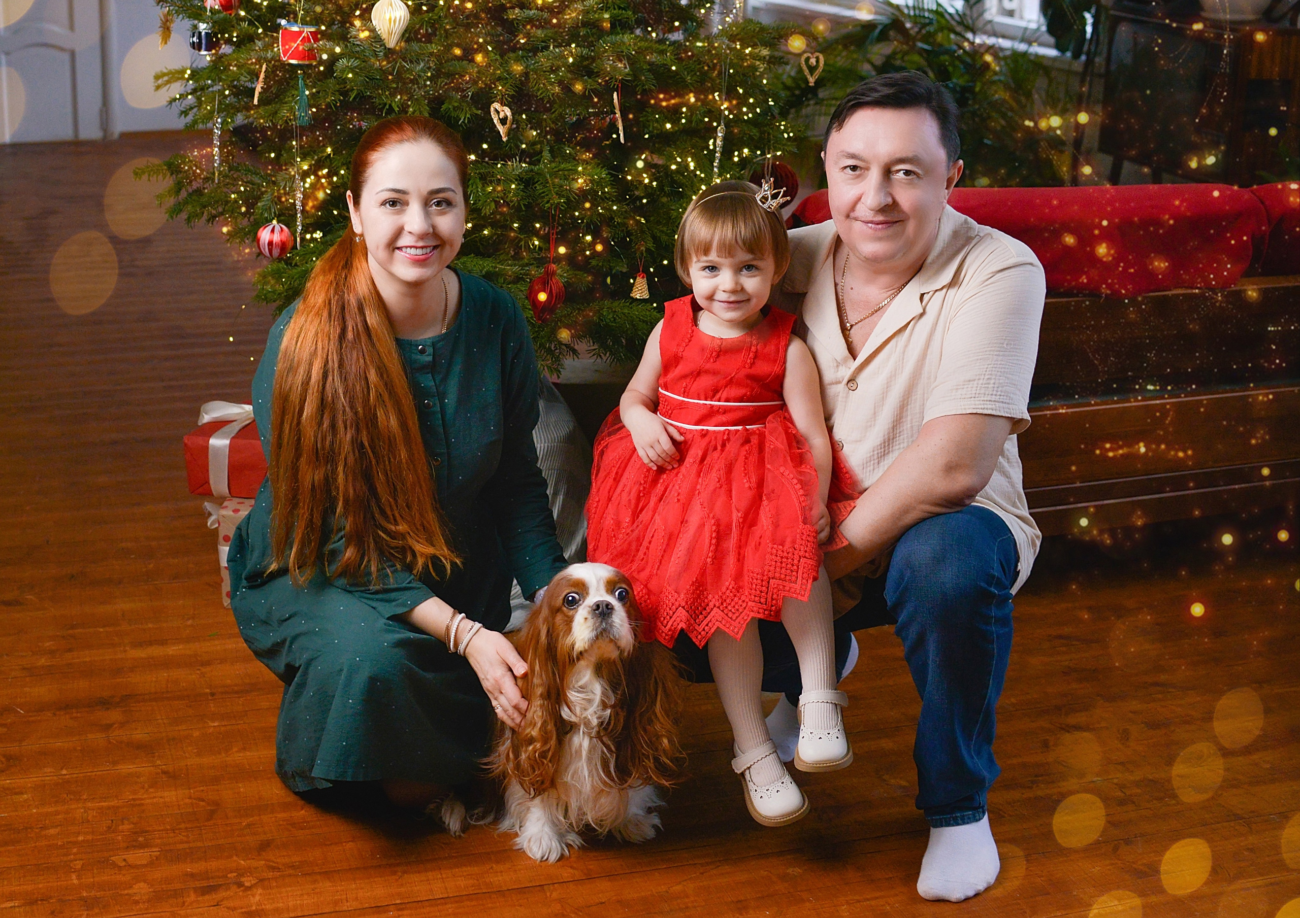 Новогодняя семейная фотосессия в Краснодаре 2023-2024. Фотограф новорожденных Краснодар Малышенко Надежда