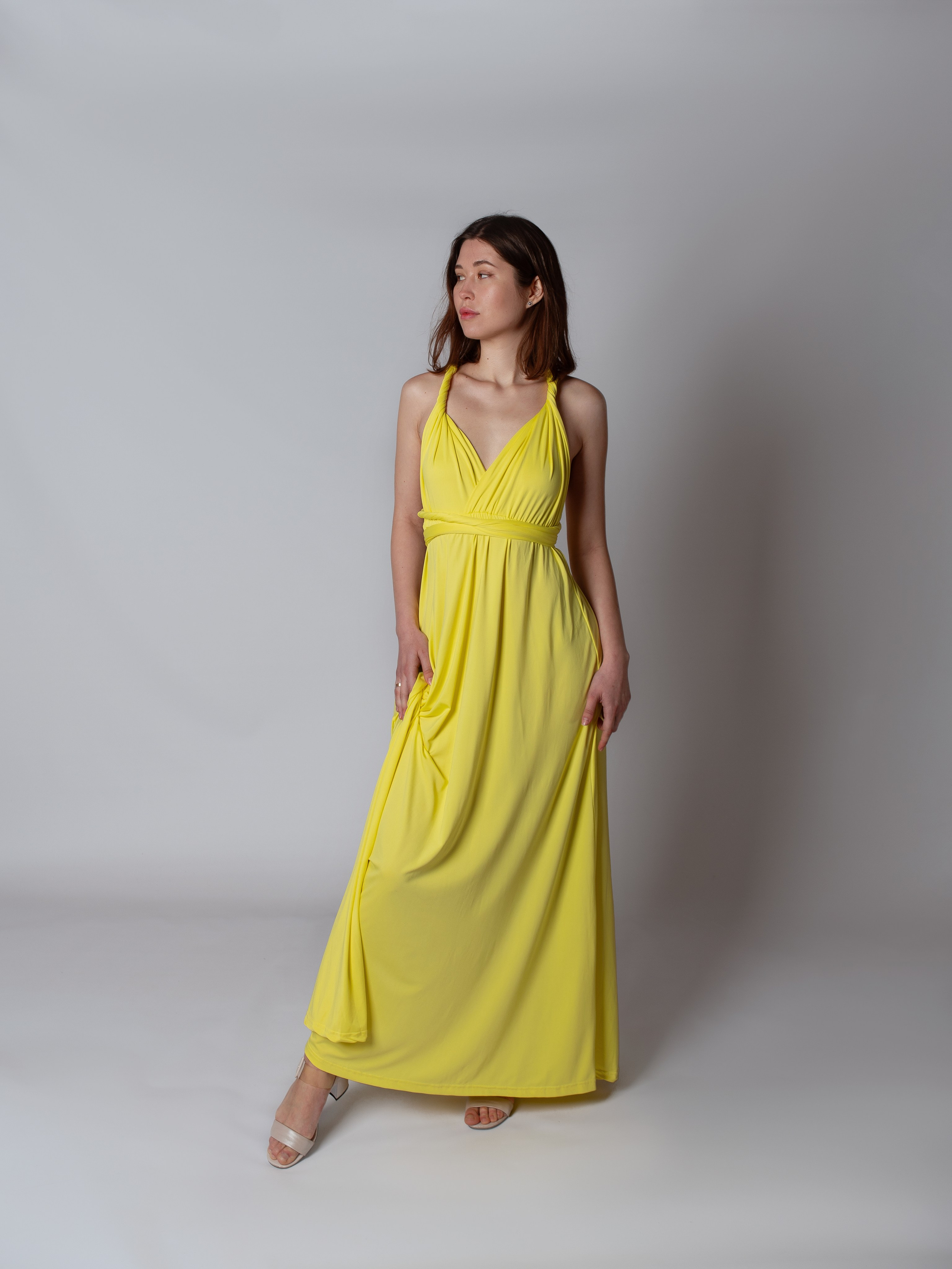 Длинное лимонное платье в аренду в Севастополе