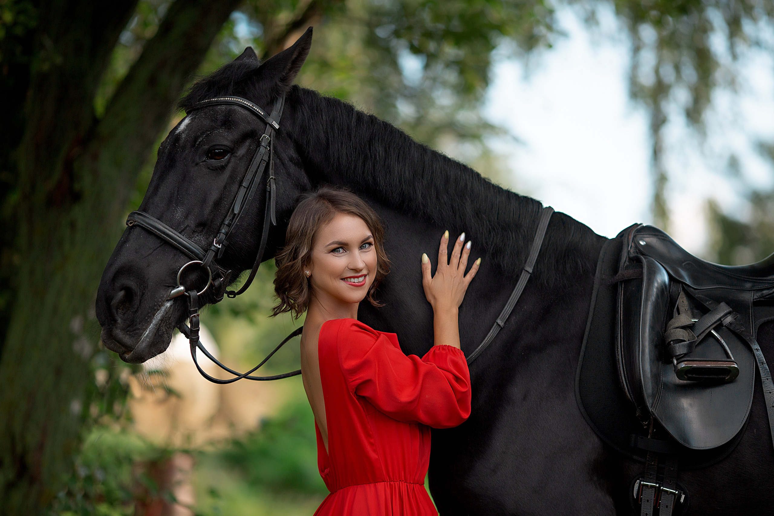 Анна и Жасмин. Фотосессия с лошадьми в Нижнем Новгороде