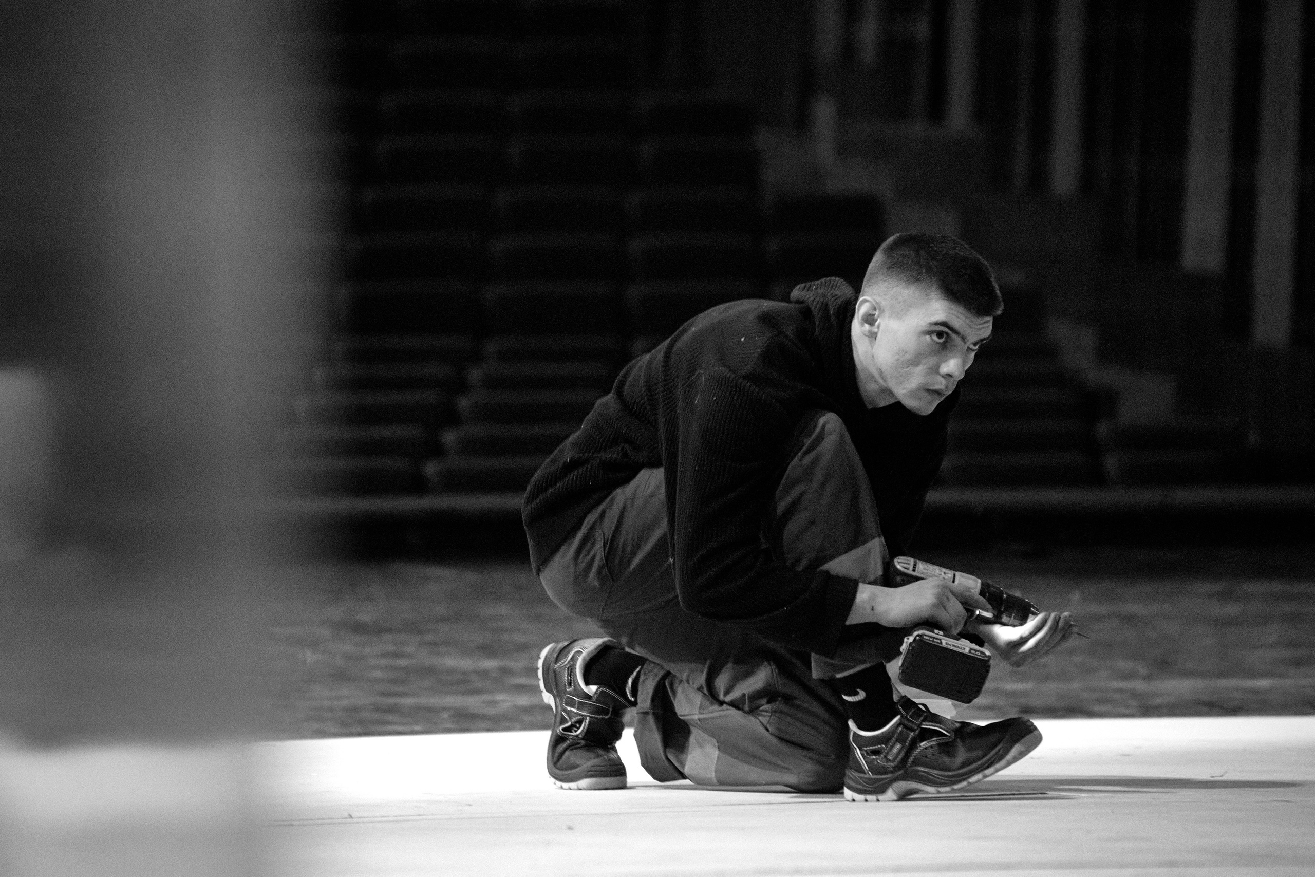 Монтаж спектакля Двойник. Фотограф Юлия Маринина