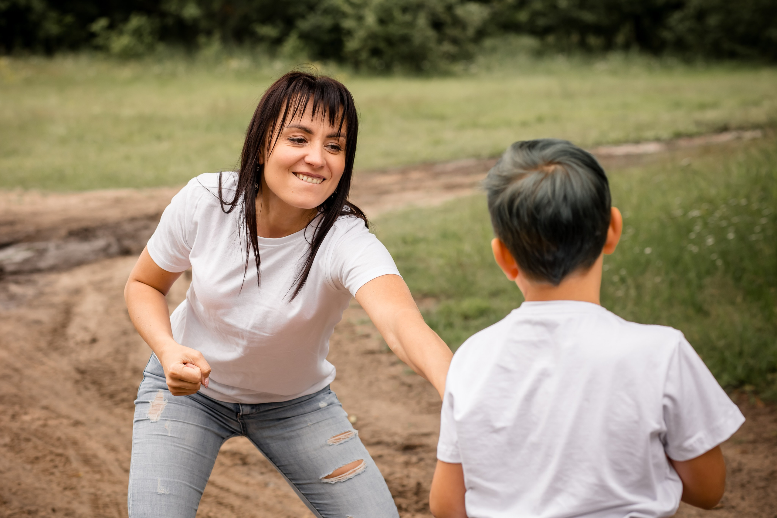 Катя с детками