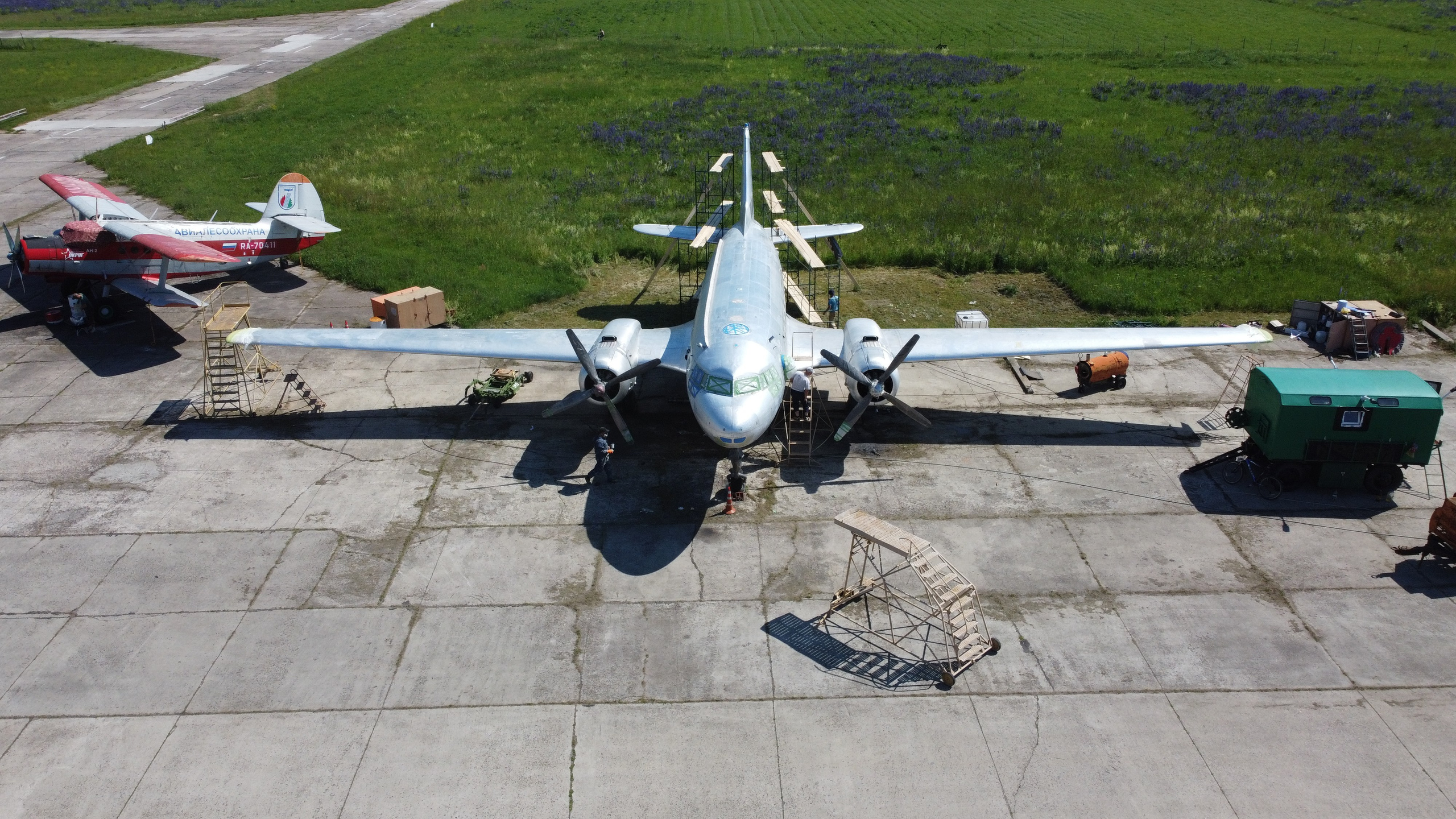 Ил-14Т «Голубая Мечта» — покраска (2022г). Фотоальбом показывающий увлекательный мир авиации и мир медведей Андрея Иванова