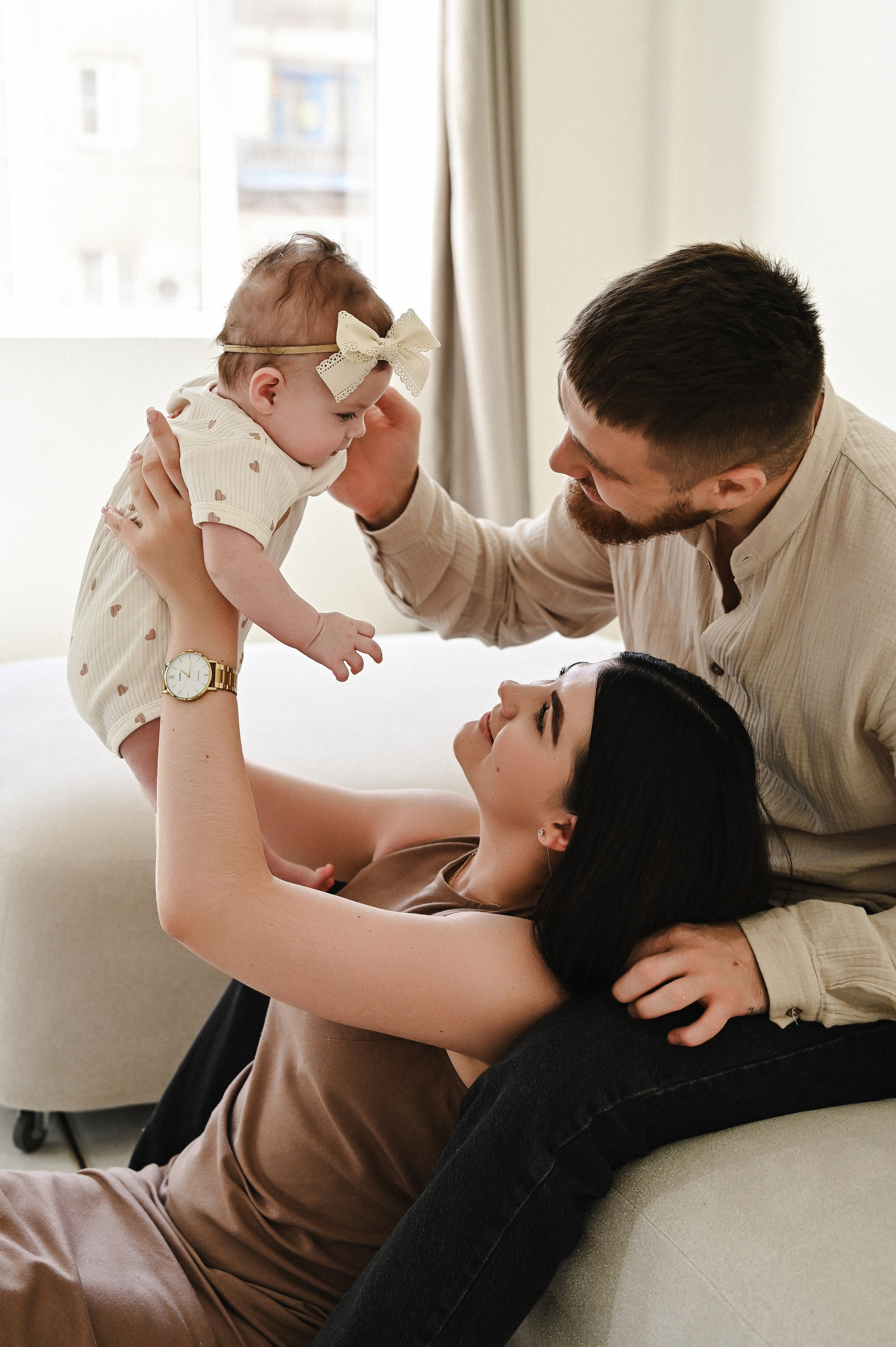 Семейная с маленькой Оливией. Фотограф Ярута Оксана / Ростов-на-Дону