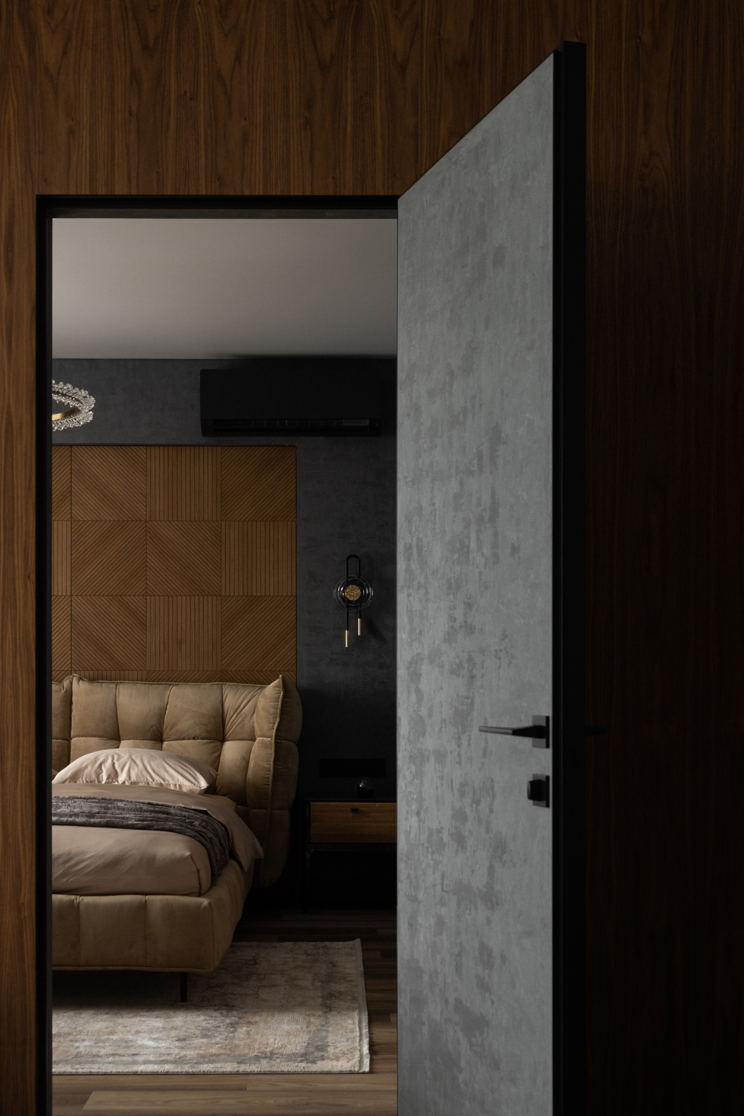 Интерьер мастер спальни 27 кв. м. | квартира Scandis Ozero. Дизайн интерьера квартир в Красноярске под ключ | Анна Поминова