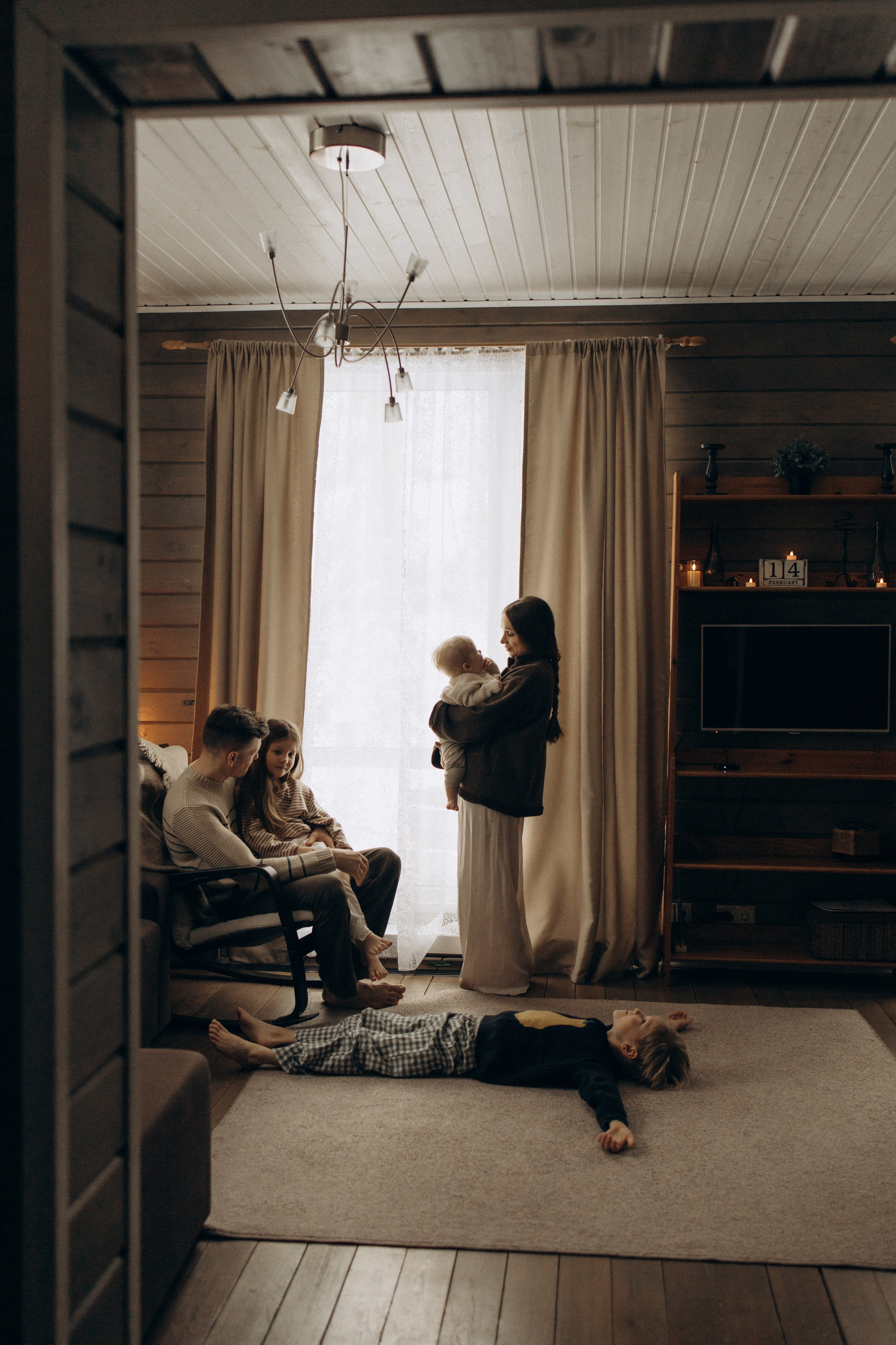 Уютным зимним вечером. Семейный фотограф в Москве Валерия Карпова