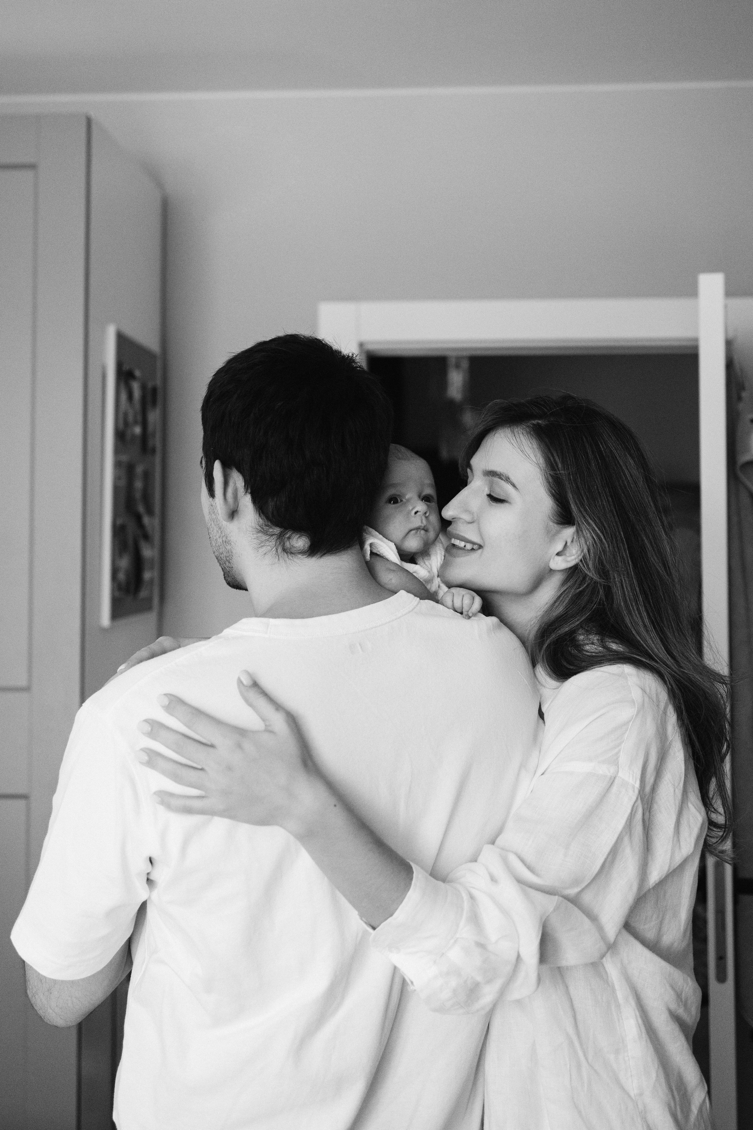 Диана, Рустам, Дамир, домашняя newborn. Семейный фотограф в Москве Марина Петра