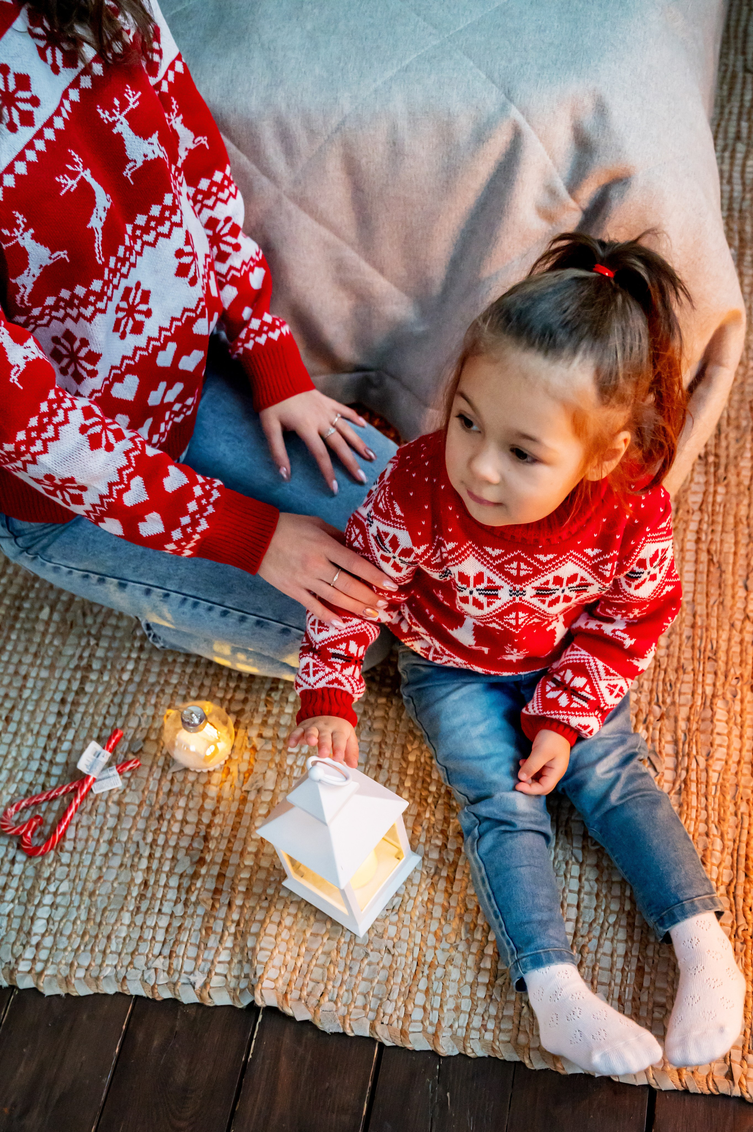 Новогодняя съёмка для мамы и дочки