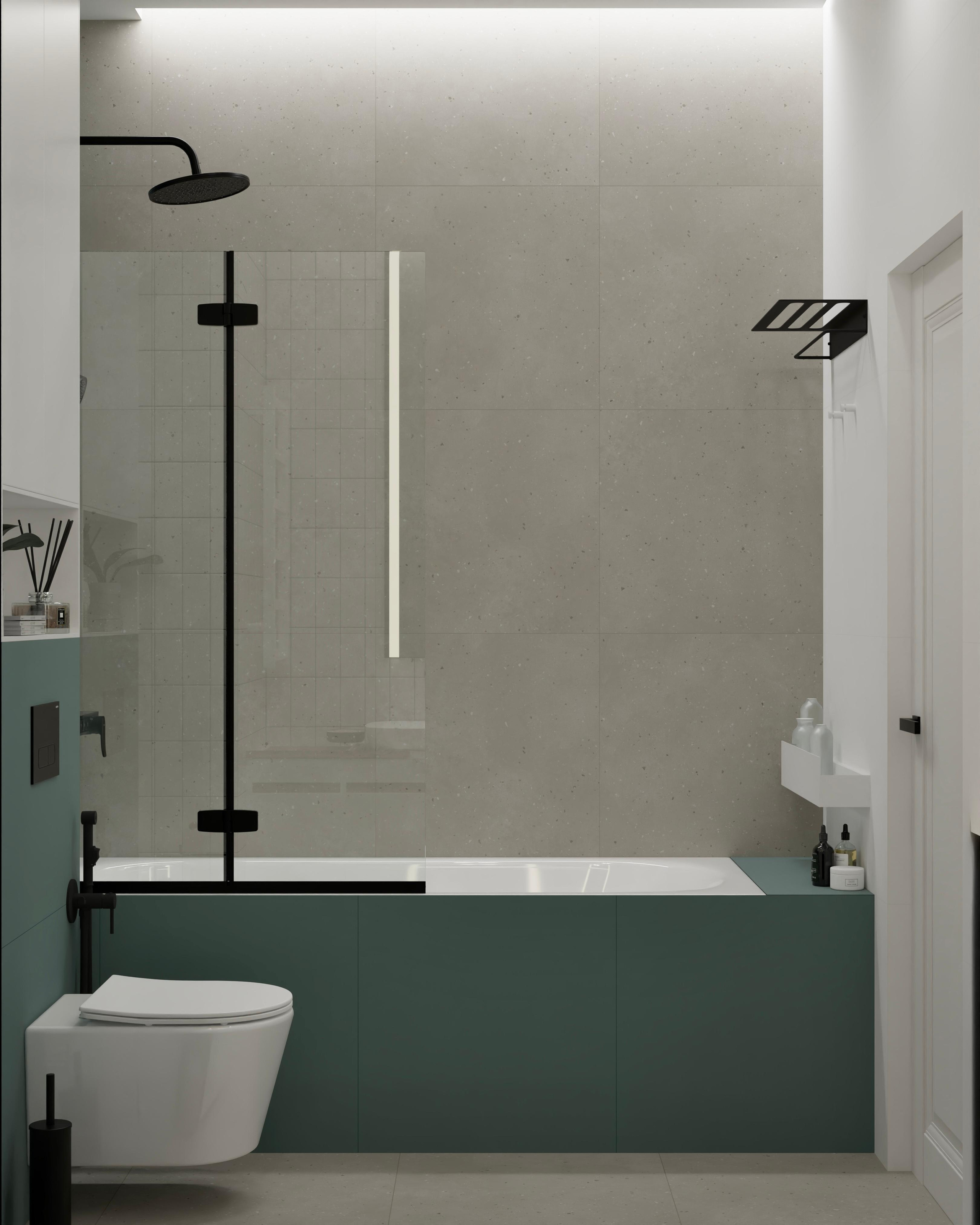 Ванная в студии (вариант III). DMDesign — студия дизайна интерьеров