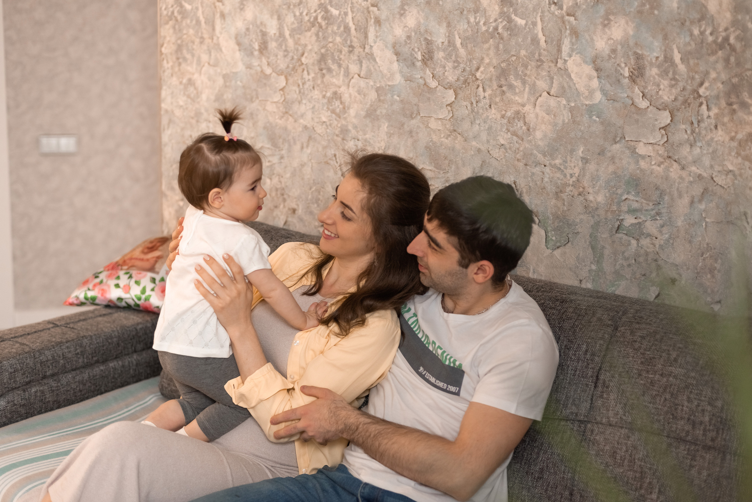 Семейная фотосессия дома. Фотограф Юлия Кондратьева