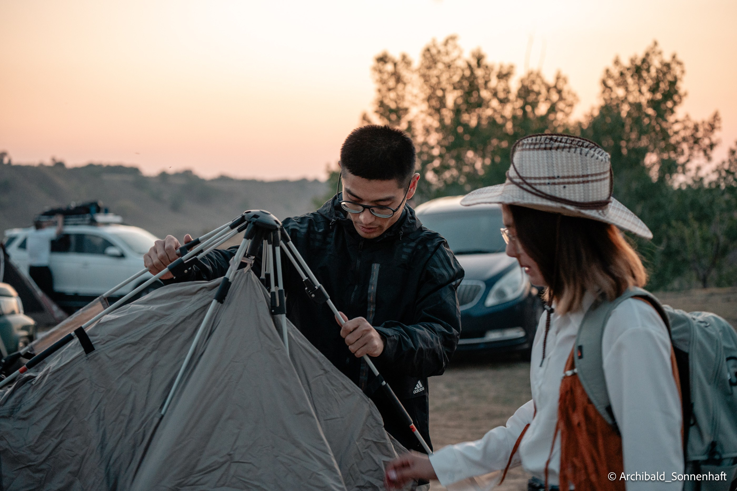 Auto-trip to Datong, Camp. Photographer in Guangzhou, China. Archibald Sonnenhaft
