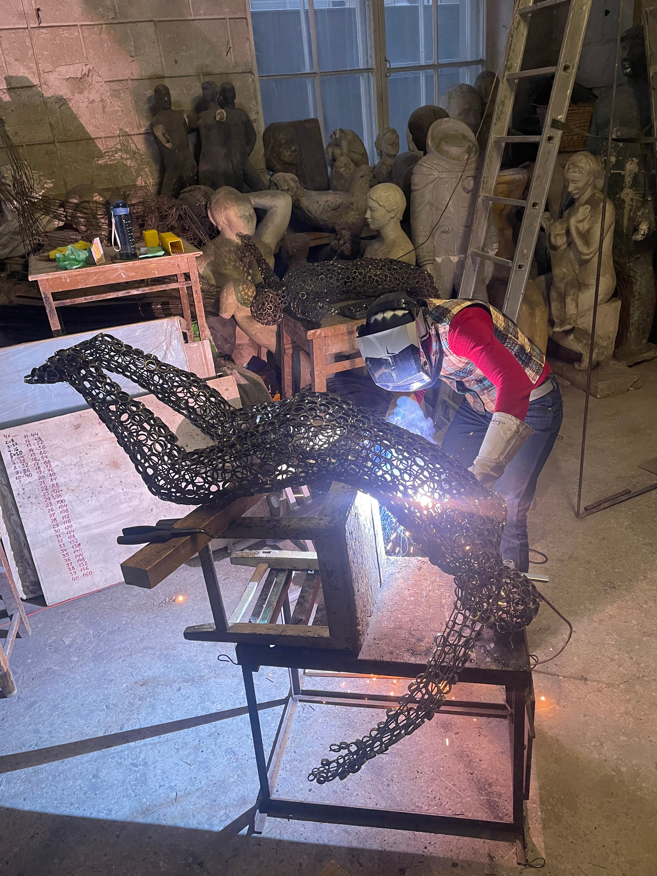 Паркур/Свободное падение /Спб/Малая Балканская 13к2 /2023. Художник — скульптор Антонина Фатхуллина