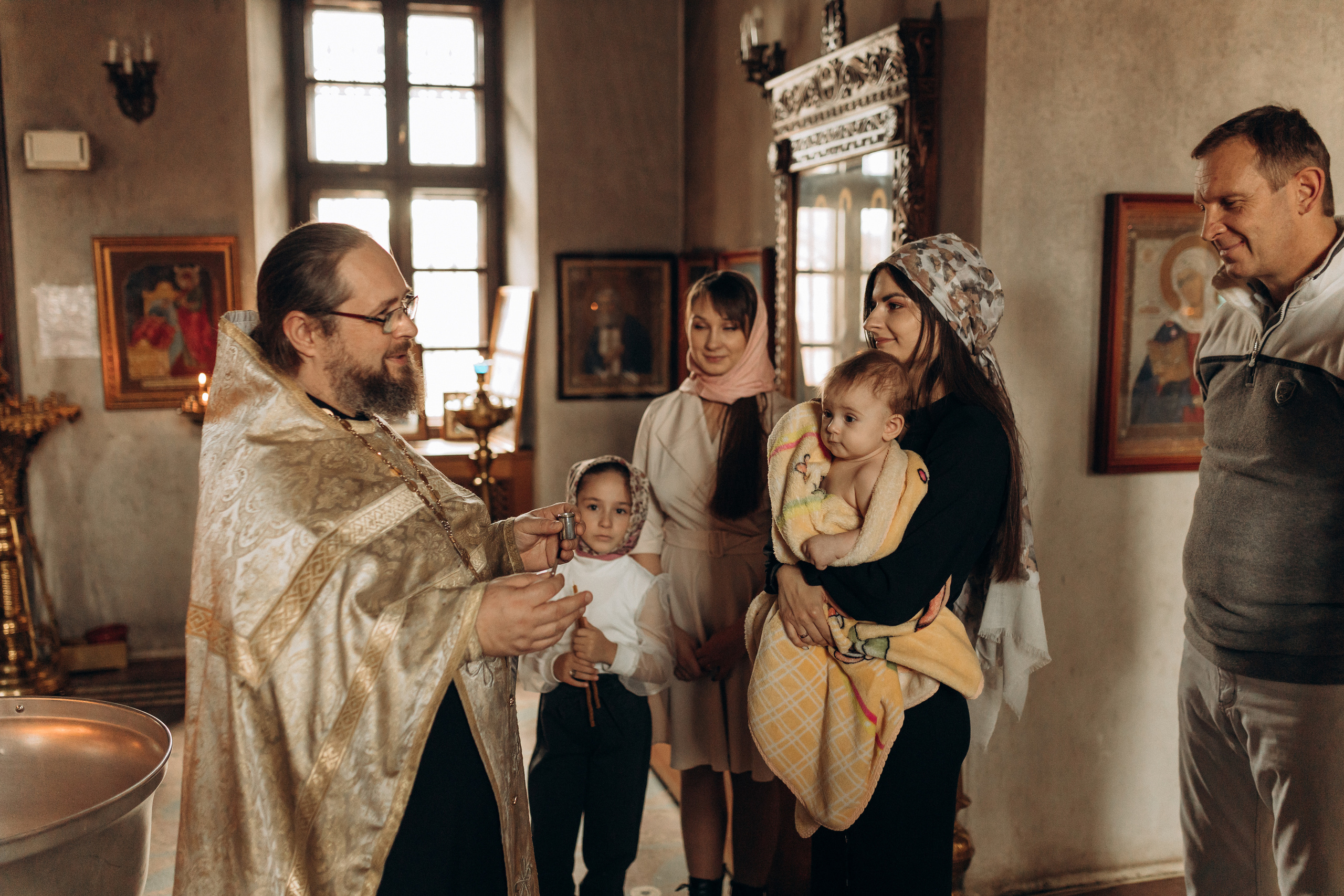 Крещение Софьи.Русиново. Семейный фотограф в Обнинске