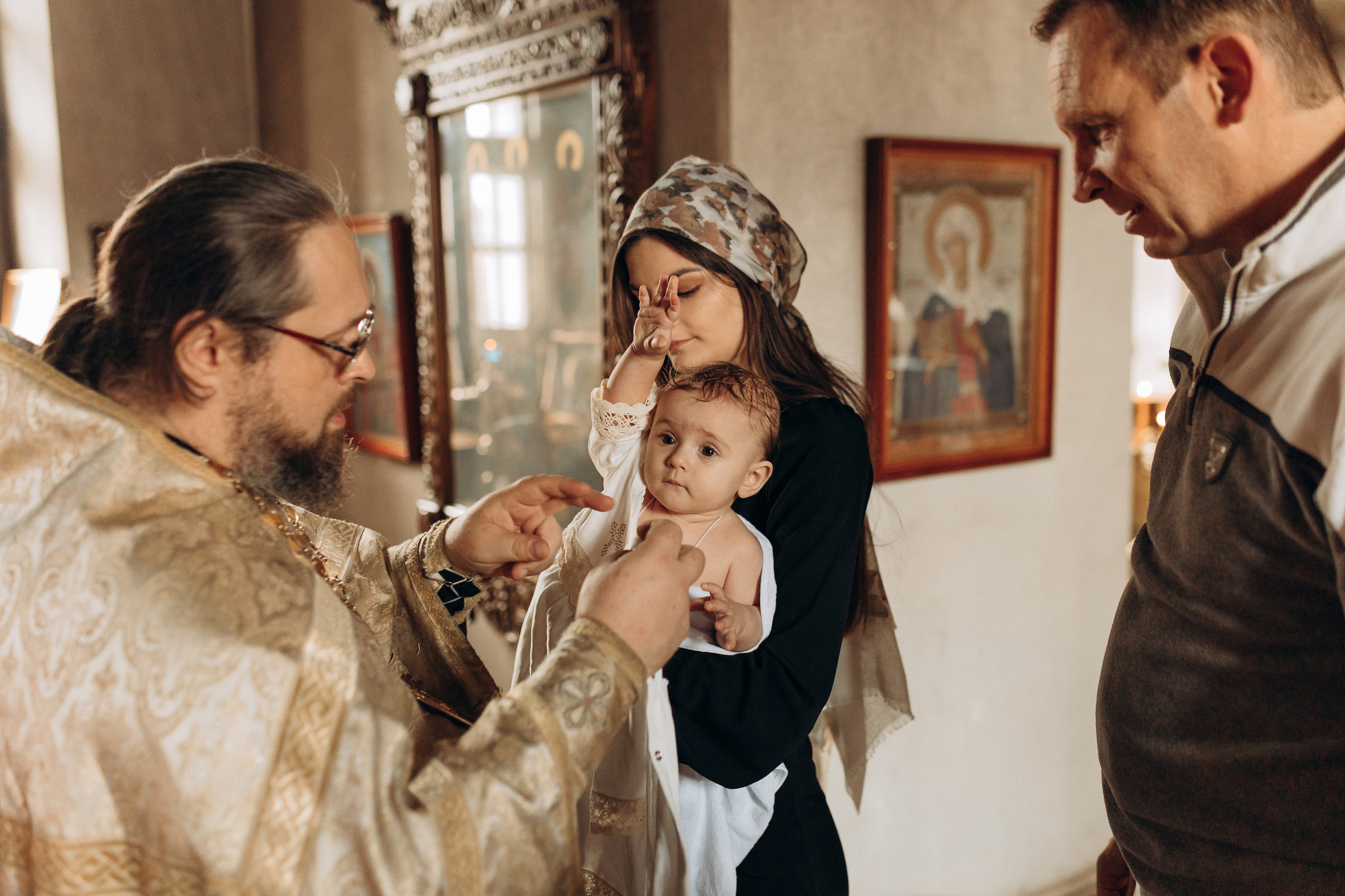 Крещение Софьи.Русиново. Семейный фотограф в Обнинске