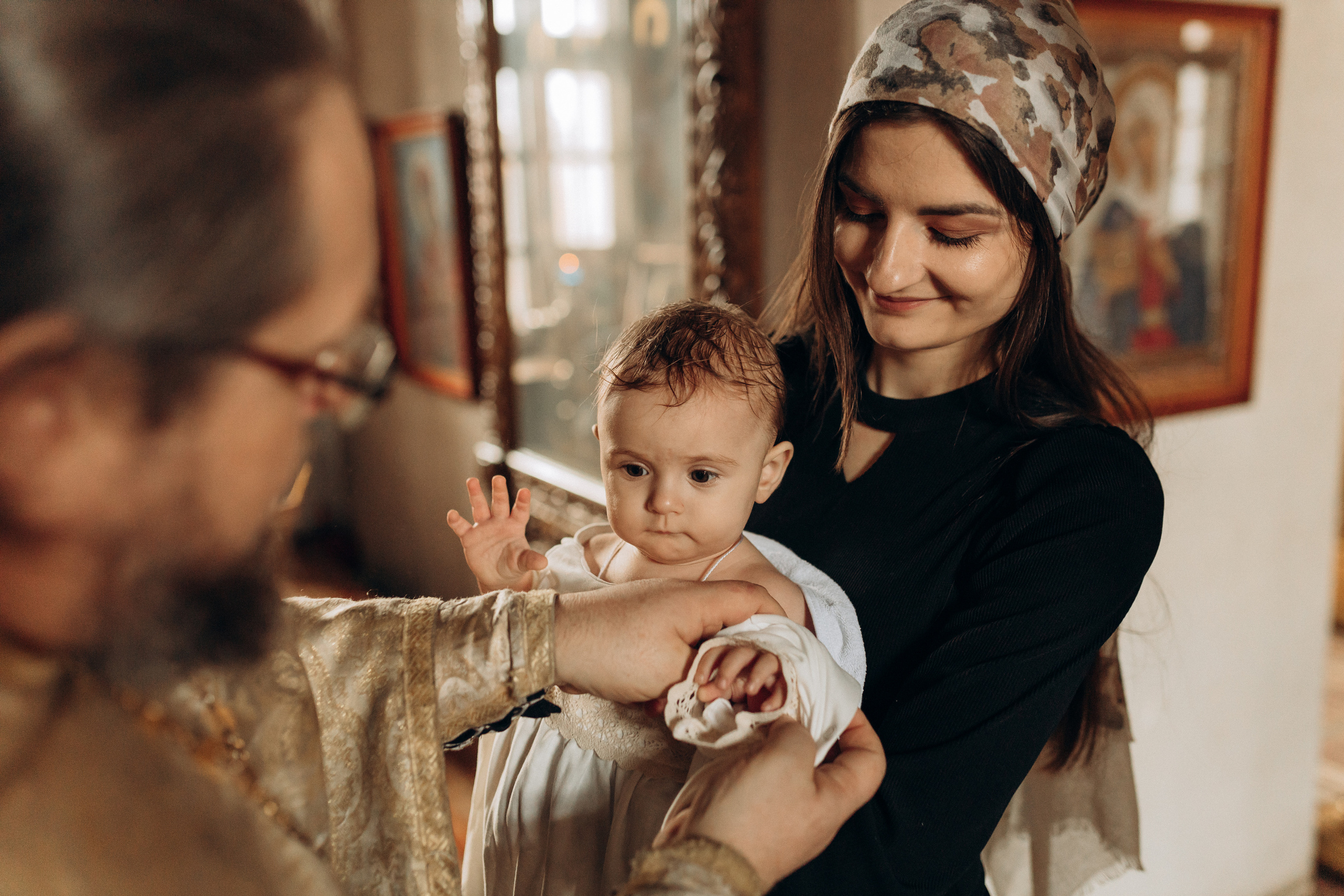 Крещение Софьи.Русиново. Семейный фотограф в Обнинске