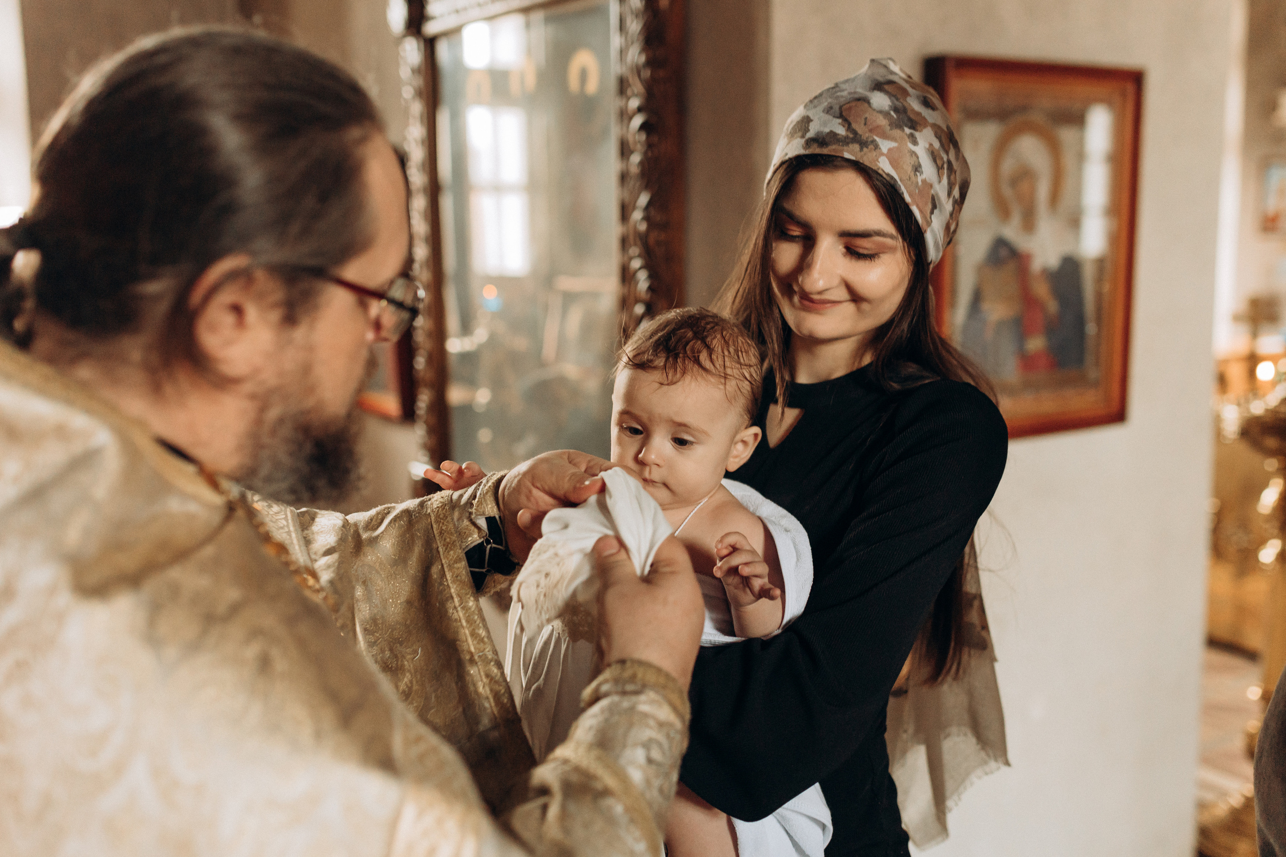Крещение Софьи.Русиново. Семейный фотограф в Обнинске
