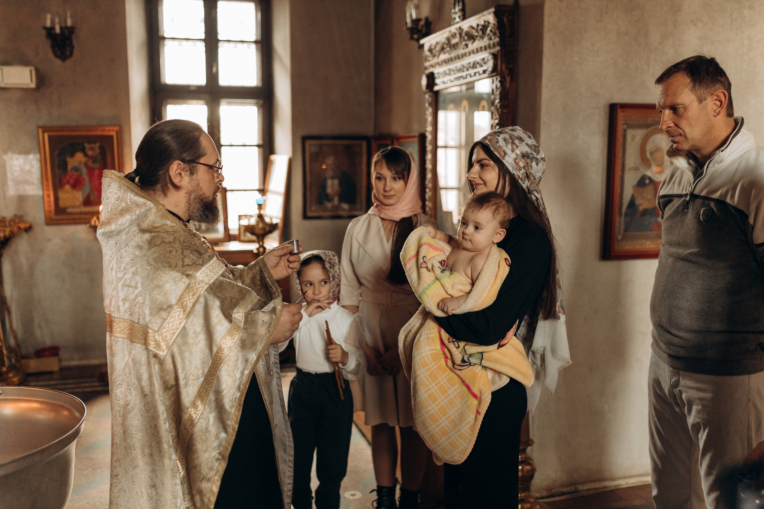 Крещение Софьи.Русиново. Семейный фотограф в Обнинске