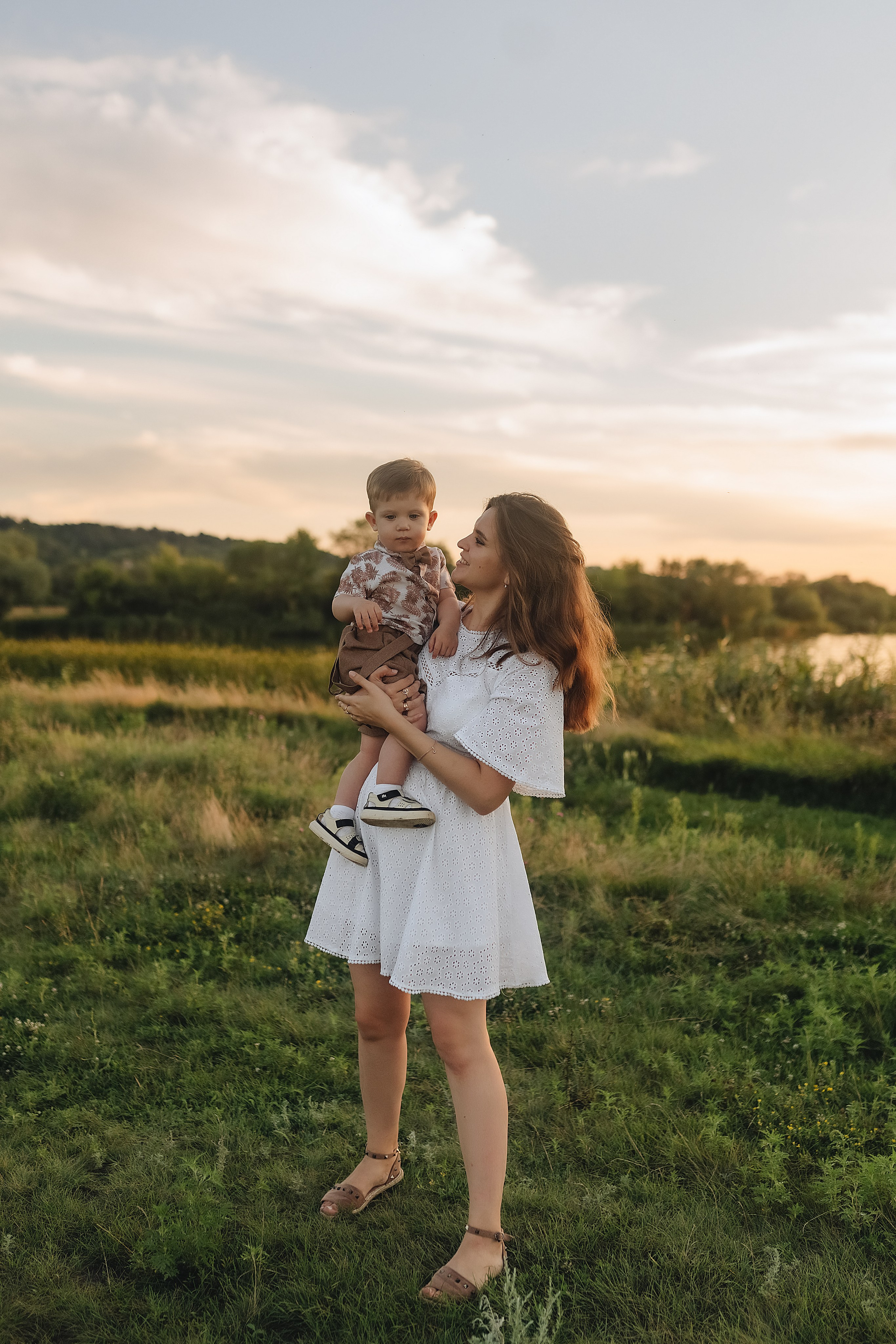 Светлана, Сергей и Женя | Семейная съемка на закате. Фотограф Карина Шмулёва. Воронеж и область