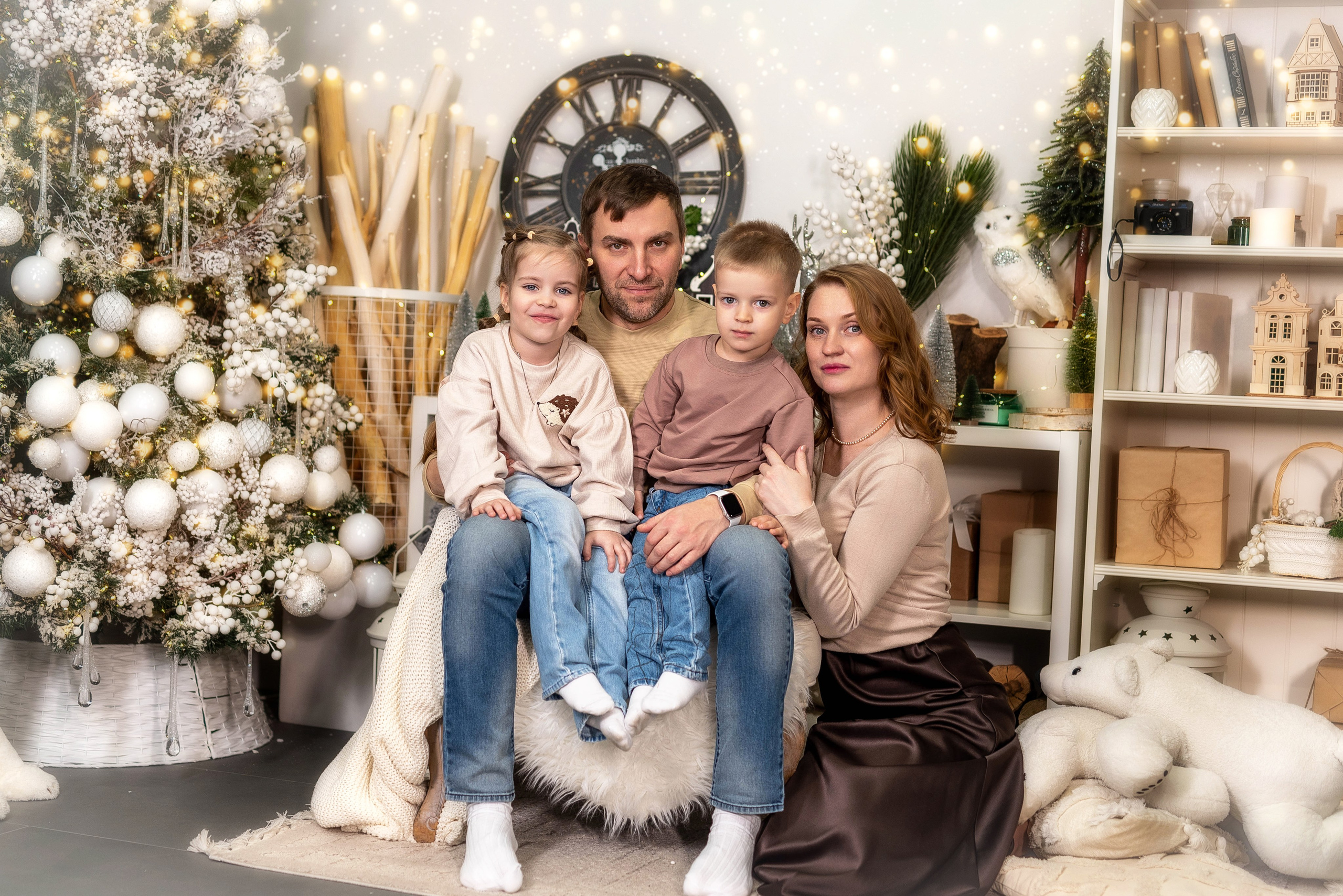 Новогодняя семейная фотосессия. Семейный, детский фотограф в Воронеже Анна Никитина