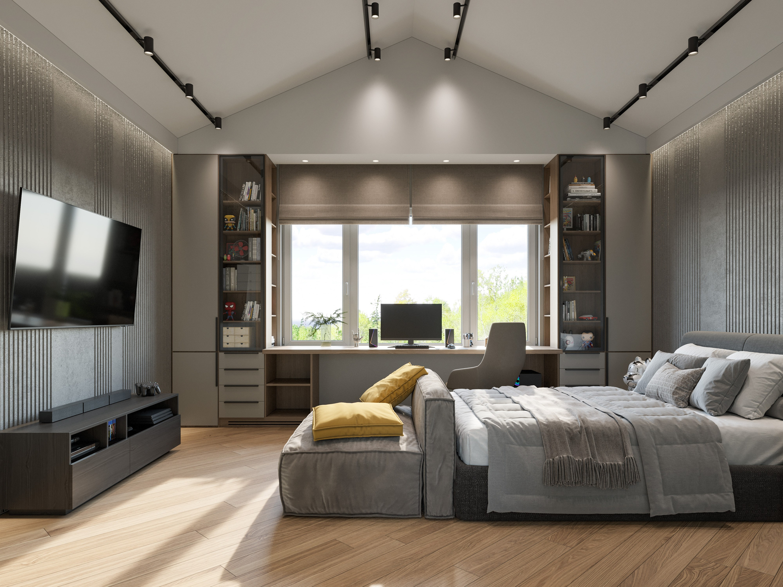 3D Визуализация Загородного Дома в Современном Стиле| Портфолио. Визуализатор интерьера в Москве | Брагин Кирилл