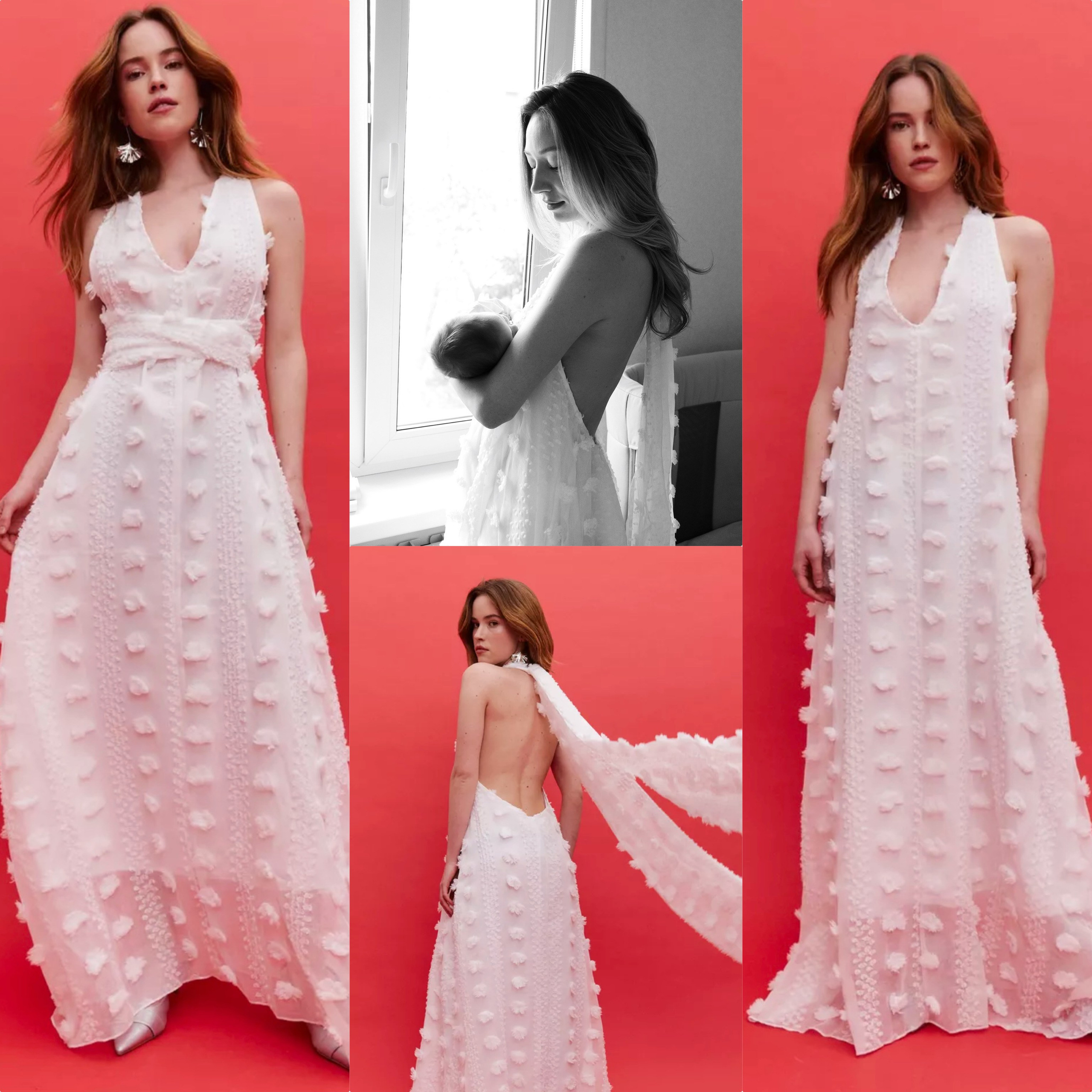 Нежное платье с открытой спиной free size (до 48)