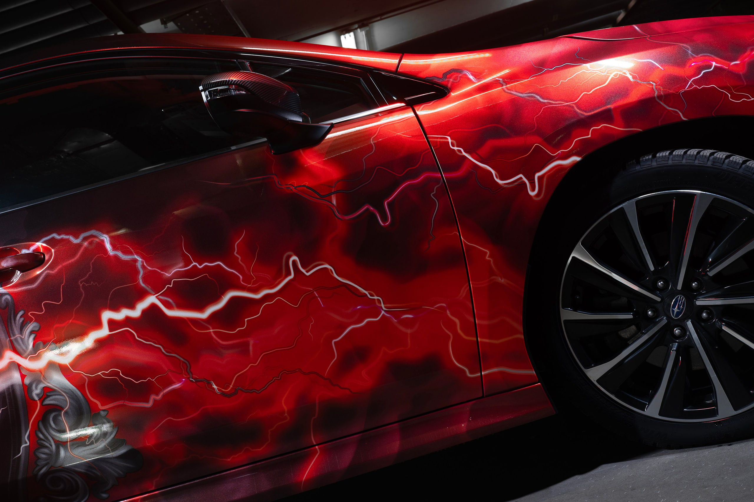 Винилография на Subaru Levorg STI. Студия дизайна и оклейки авто Barmaley Design