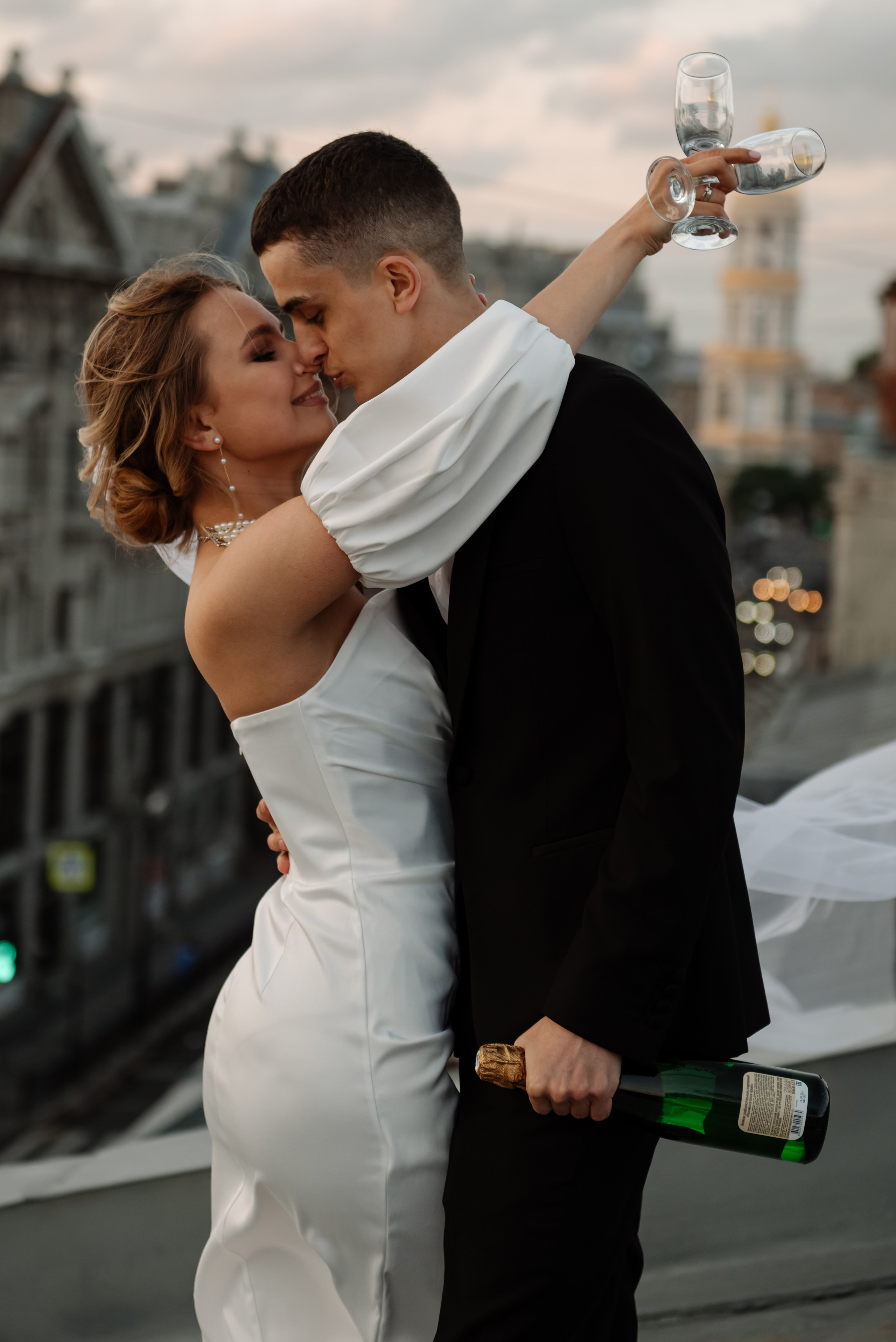 Любовь на крыше. Свадебный и сеейный фотограф в Санкт-Петербурге Елена Худякова